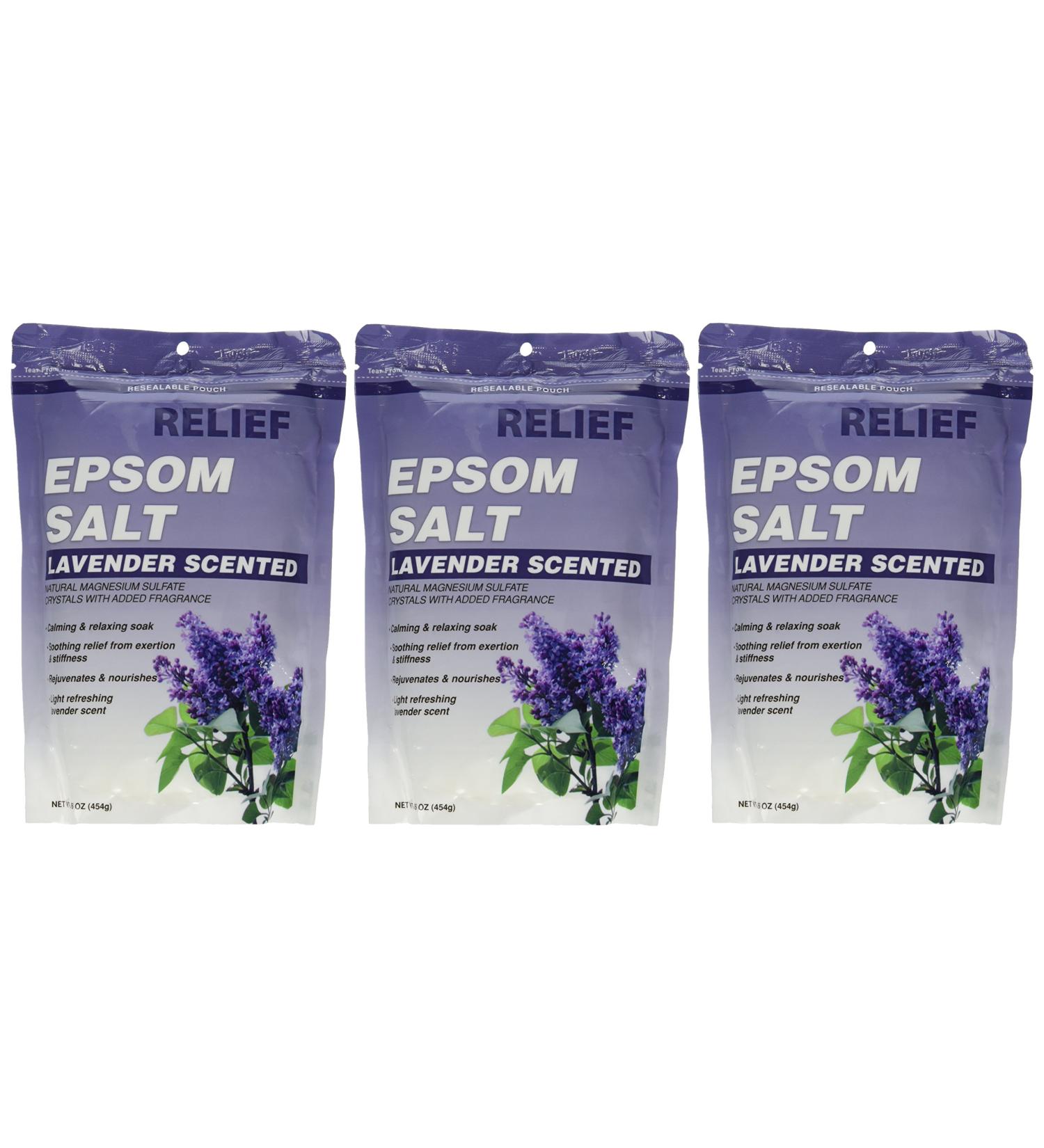 Relief MD Epsom Salt Lavender Scented 3 Pack - Soothing Muscle Relaxation - Buy Online on SooperMarket.com
