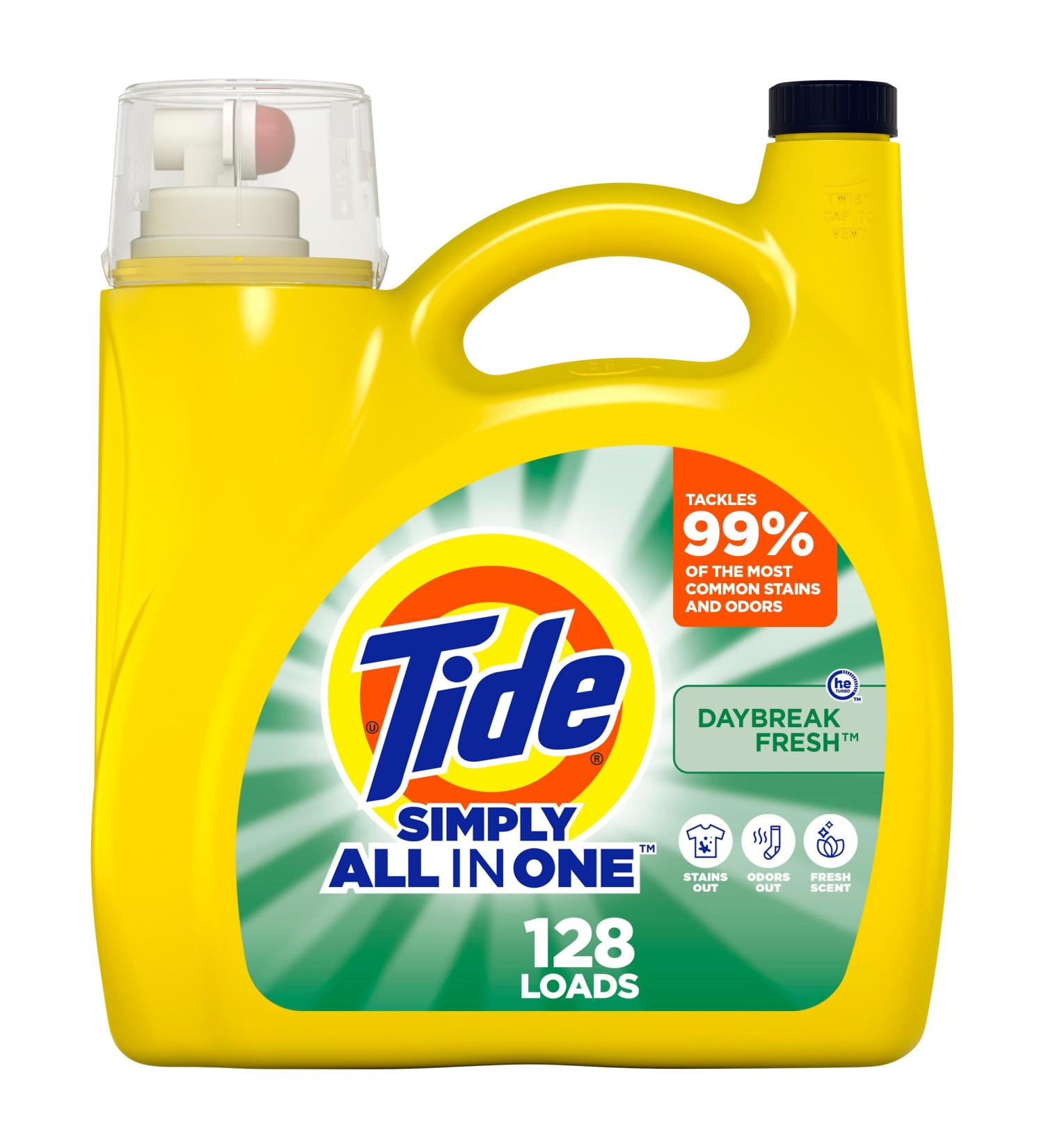 Buy Tide Simply Liquid Laundry Detergent Daybreak Fresh - 168 oz | 128 Loads - International Shipping Available - Buy Online on SooperMarket.com