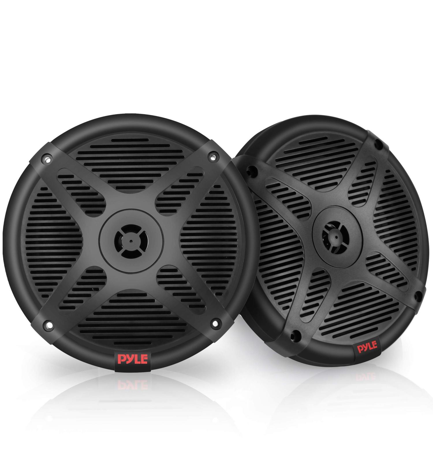 Pyle 6.5 Inch Bluetooth Marine Speakers - Weather Resistant Outdoor Audio System, 600W Power, Low Profile Design - Black, 1 Pair - Buy Online on SooperMarket.com