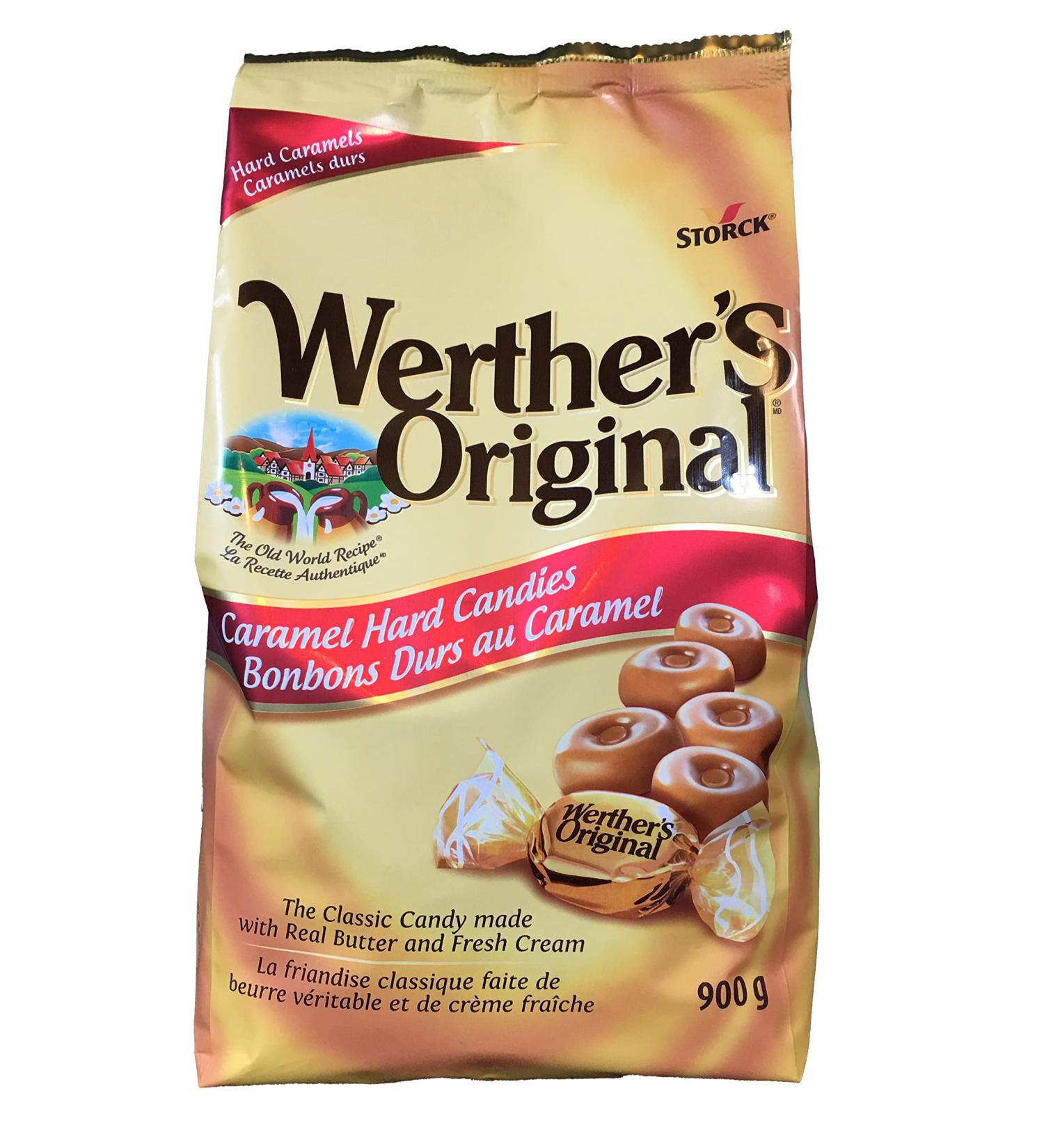 Werther's Original Caramel Hard Candies - Made with Real Butter and Fresh Cream - 900 Gram Bag - Buy Online on SooperMarket.com