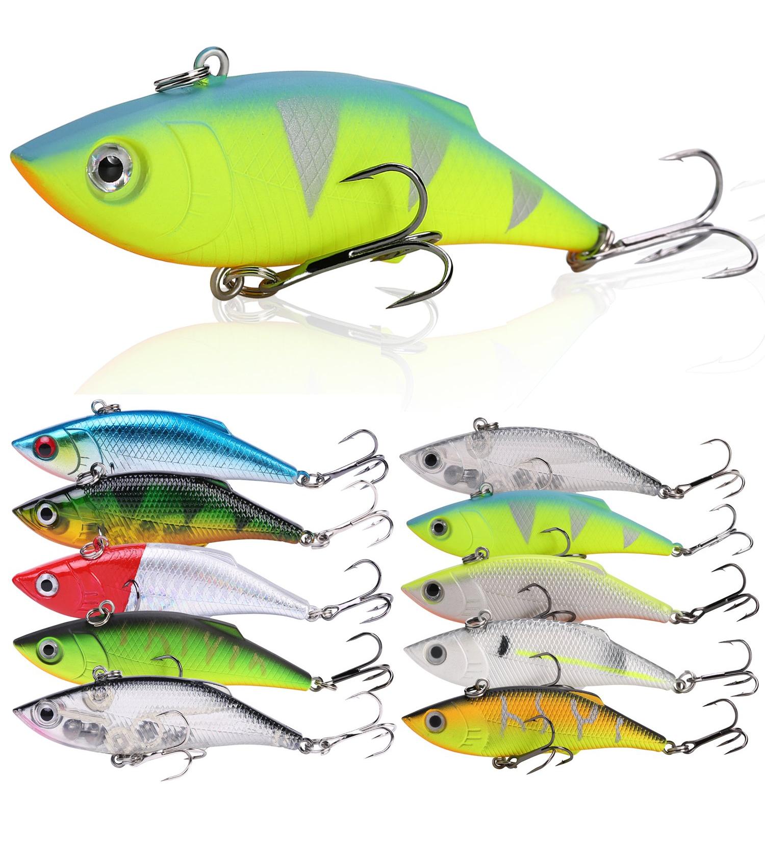 Sougayilang Minnow Fishing Lures Crankbaits Set - 10PCS Trout Bass Perch Hard Baits Swimbaits for Topwater Fishing - Style-B - Buy Online on SooperMarket.com