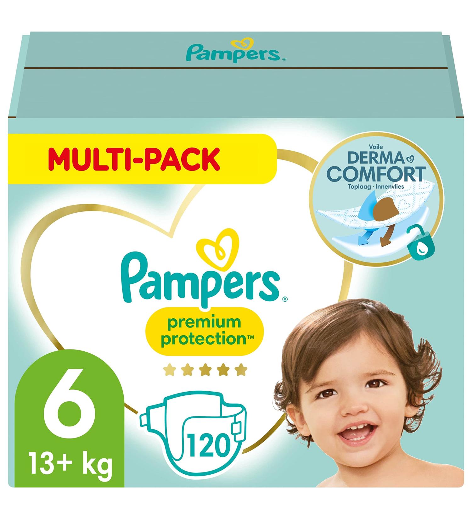 Pampers Baby Diapers Size 6 (13kg+) Premium Protection 120 Pack Old Version Size 6 (120 Pack) OLD