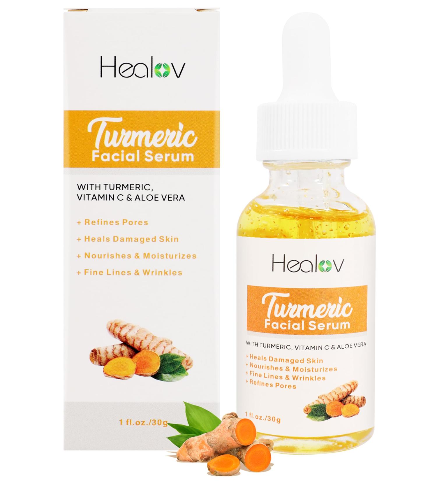 Turmeric Serum for Face & Body | All Natural Skin Brightening Acne Fighting & Repair Serum - Pure Turmeric Oil for All Skin Types - Buy Online on SooperMarket.com