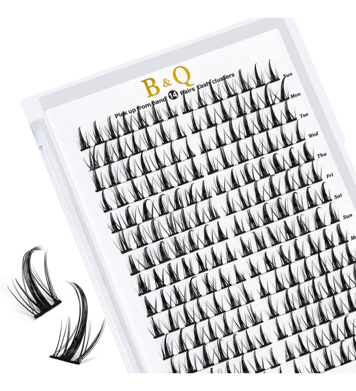 72 D Curl Natural Eyelash Cluster Extensions - DIY Soft Fluffy Lash Clusters (B32-D-MIX) - Buy Online on SooperMarket.com