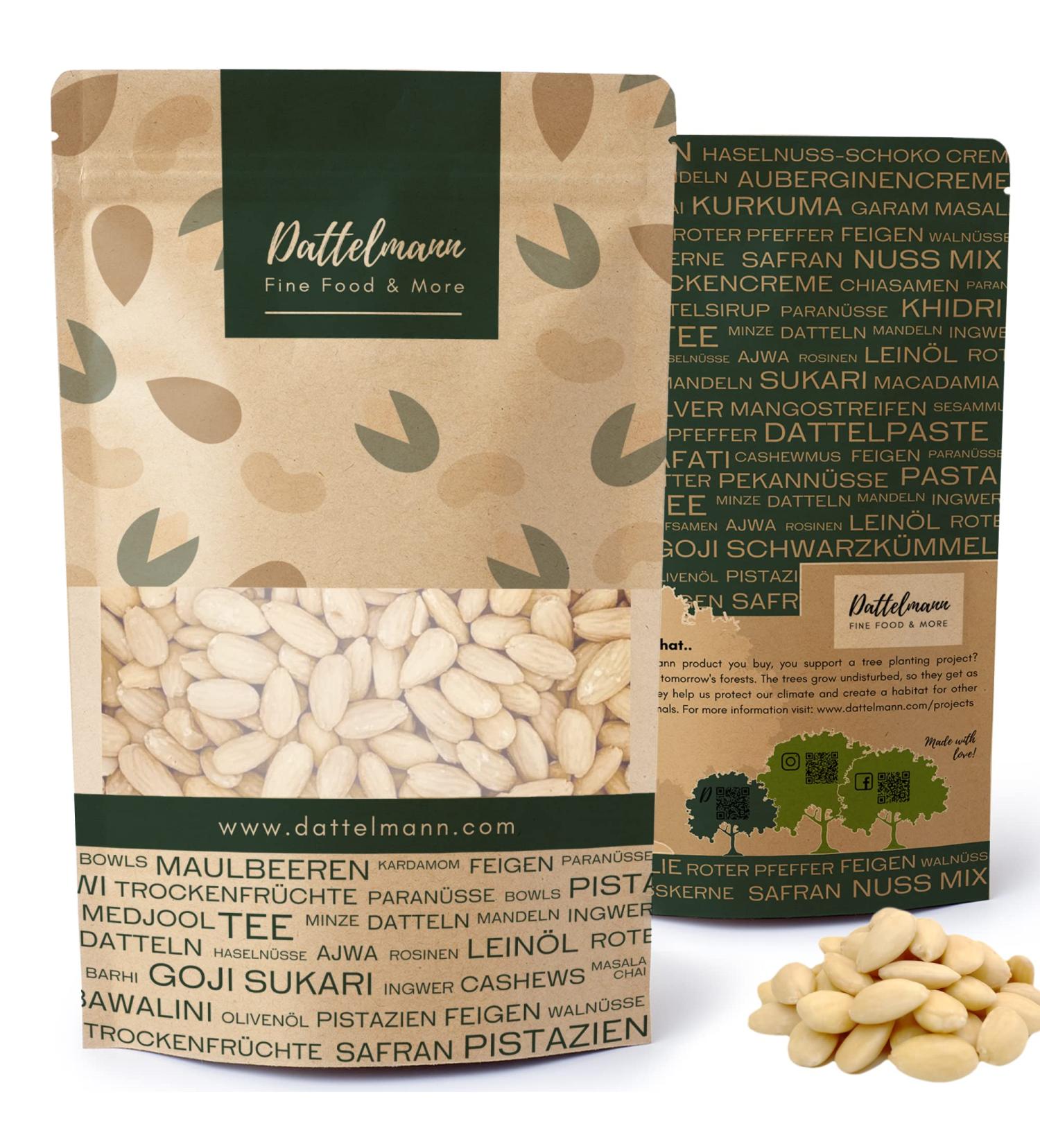 Blanched Almonds 500g - 100% Natural & Healthy | Premium Quality High Protein Vegan | Palmyra Delights - Buy Online on SooperMarket.com