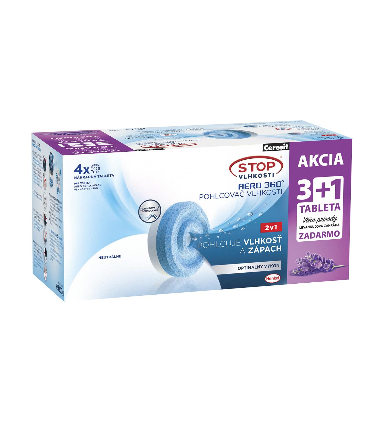 Buy Ceresit Stop Wilgoci Aero 360 - 1 Lavender + 3 Neutral Refills | Moisture Absorbing Odor Neutralizers | International Shipping Available - Buy Online on SooperMarket.com