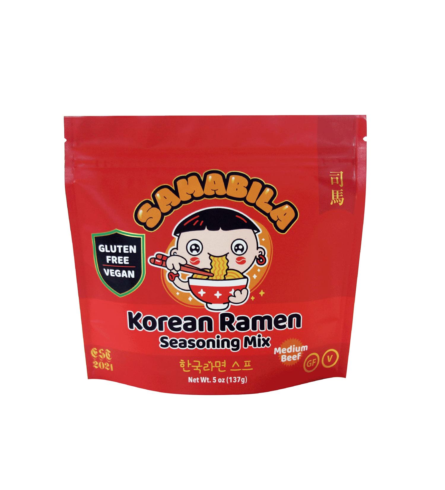 Samabila Korean Ramen Seasoning Mix - Gluten Free, Vegan, Medium Spicy - 5 oz - Buy Online on SooperMarket.com