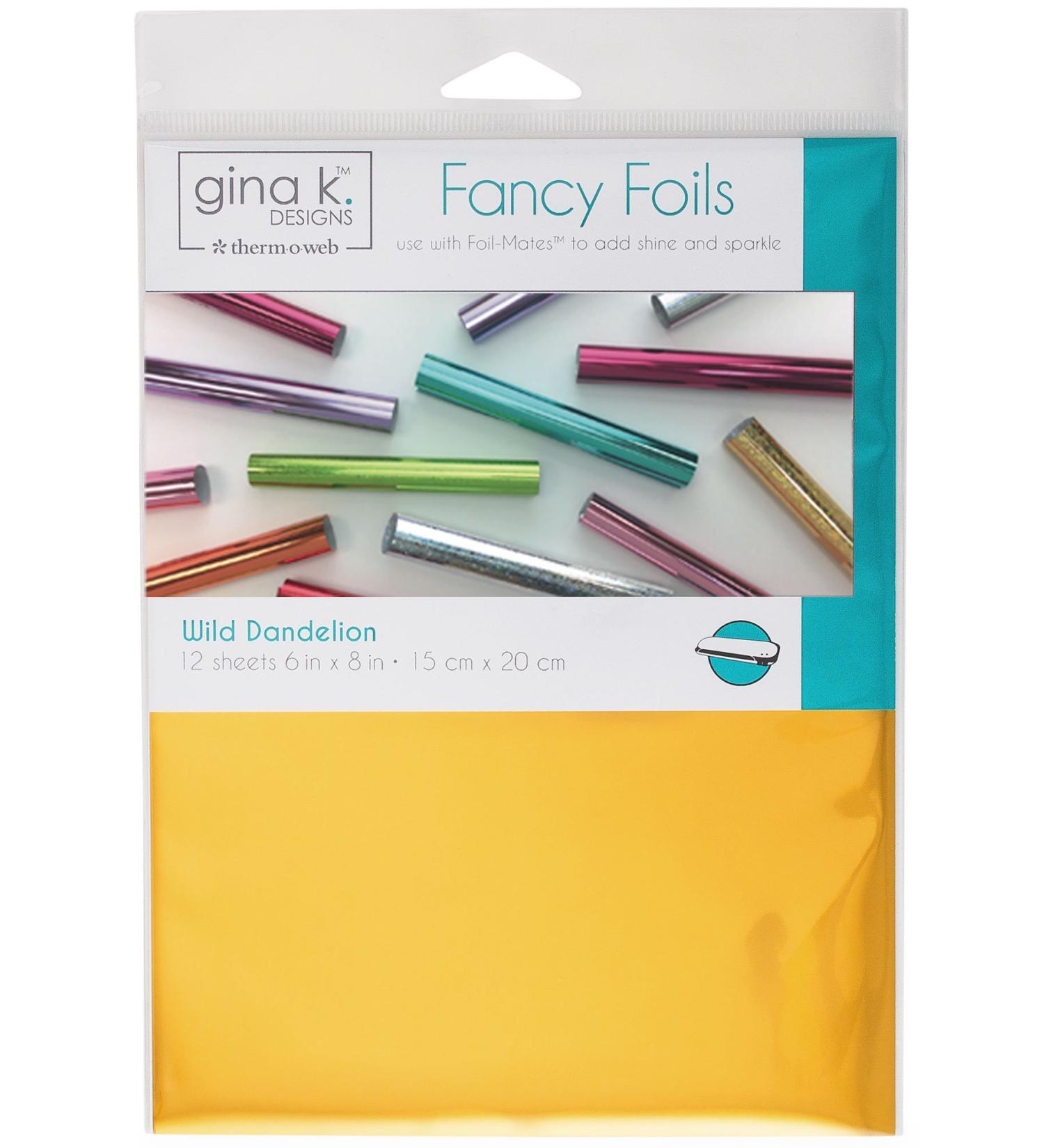 Gina K. Designs for Therm O Web Fancy Foils 6 x 8 Sheets Wild Dandelion 12 Count