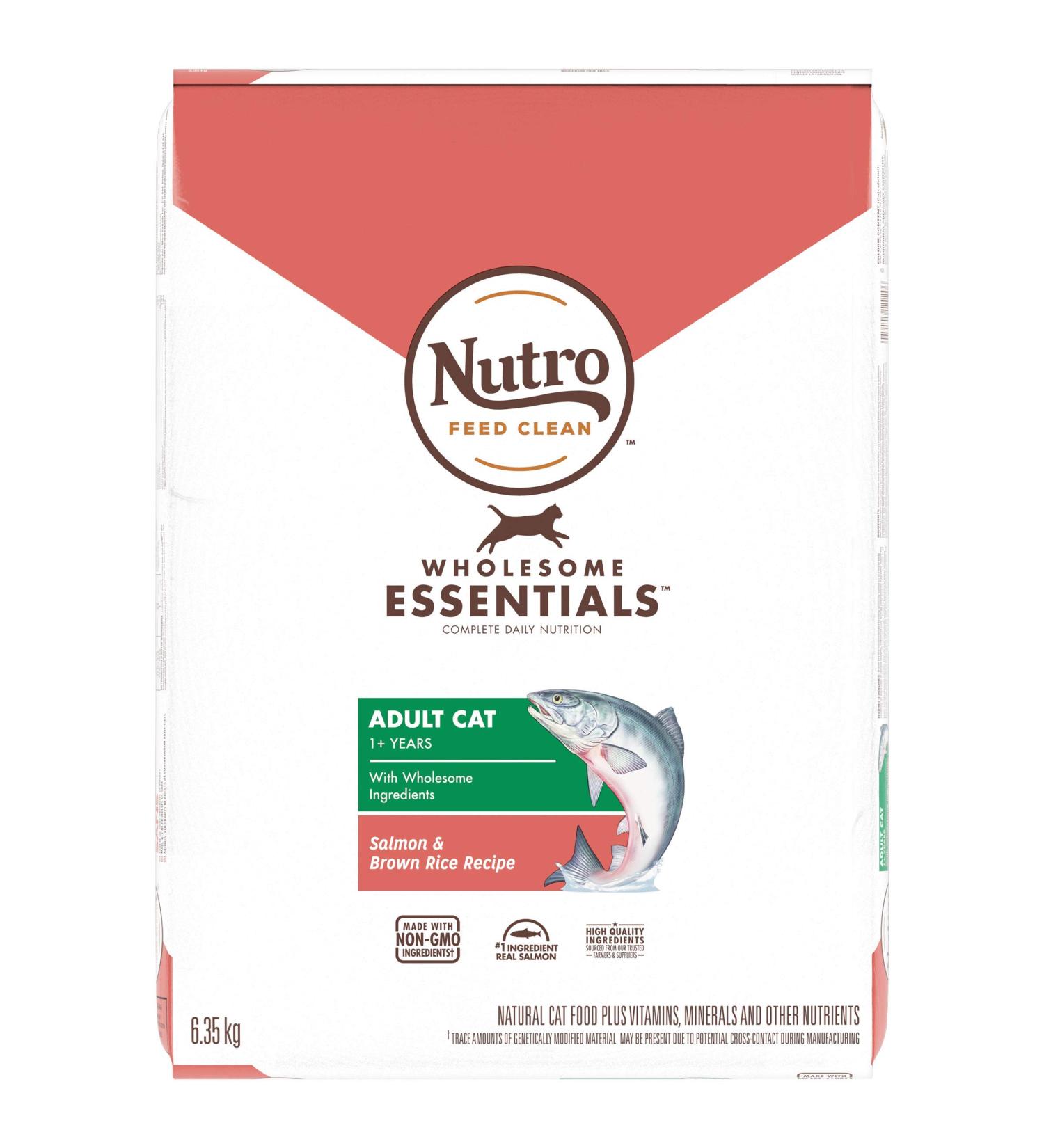 NUTRO Wholesome Essentials Adult Dry Cat Food Salmon & Brown Rice Recipe 6.35 kg Bag Salmon and Brown Rice Recipe 6.35 kg (Pack of 1) - Buy Online on SooperMarket.com