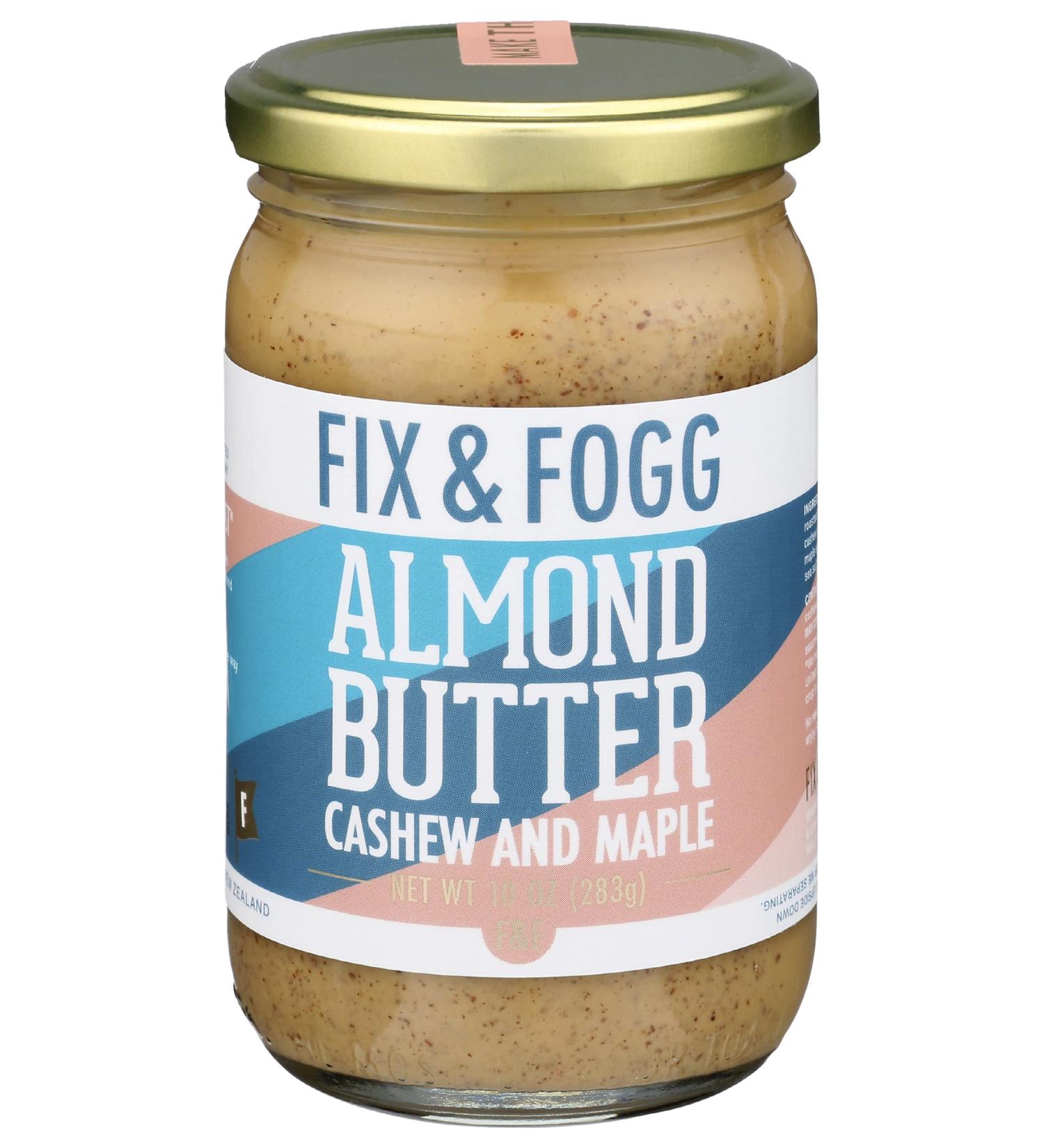 Fix & Fogg Cashew & Maple Almond Butter - 10 OZ | Creamy Nut Spread - Buy Online on SooperMarket.com