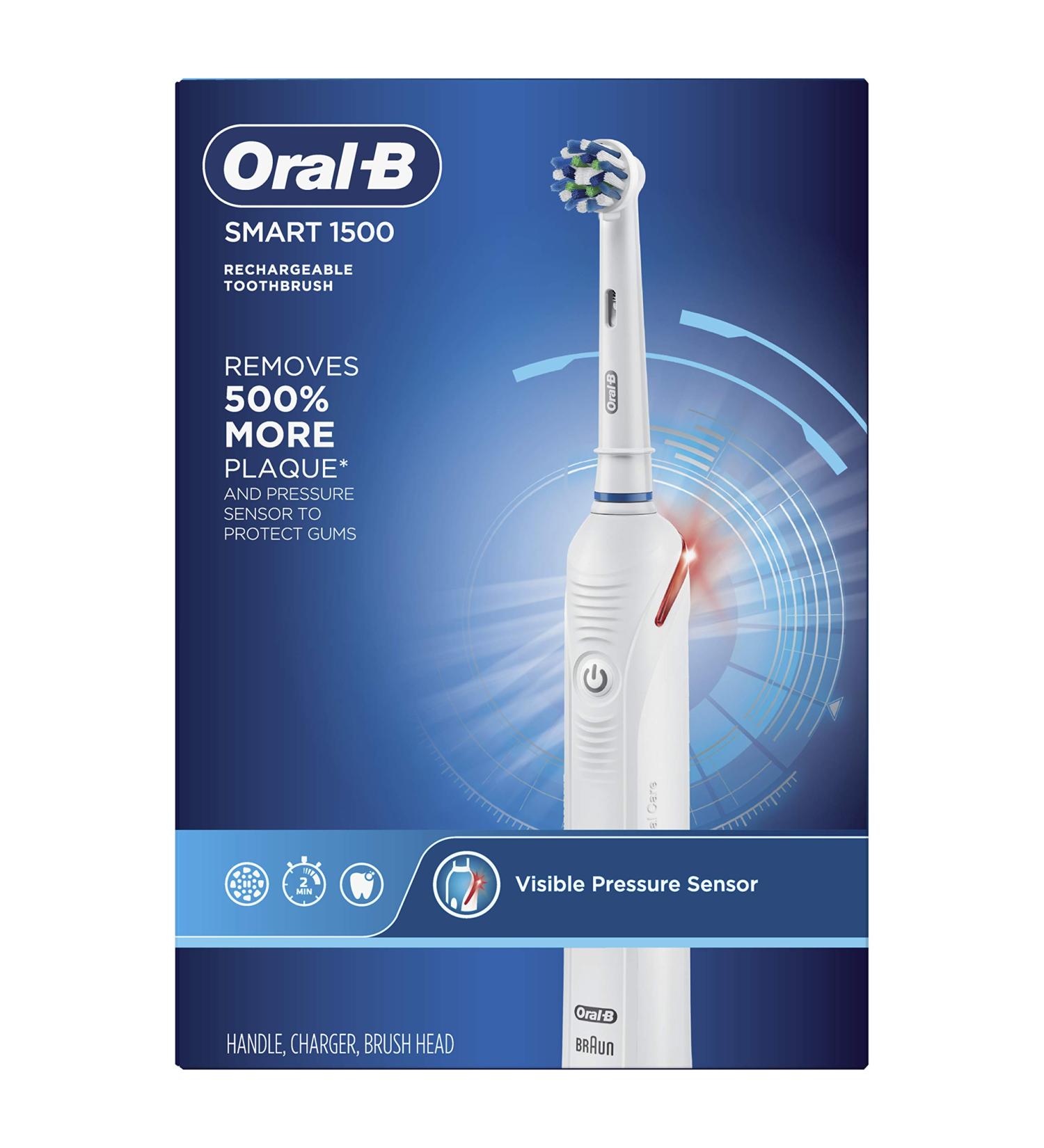 Oral-B Smart 1500 Electric Toothbrush - White | 1 Count (Packaging May Vary) - Buy Online on SooperMarket.com