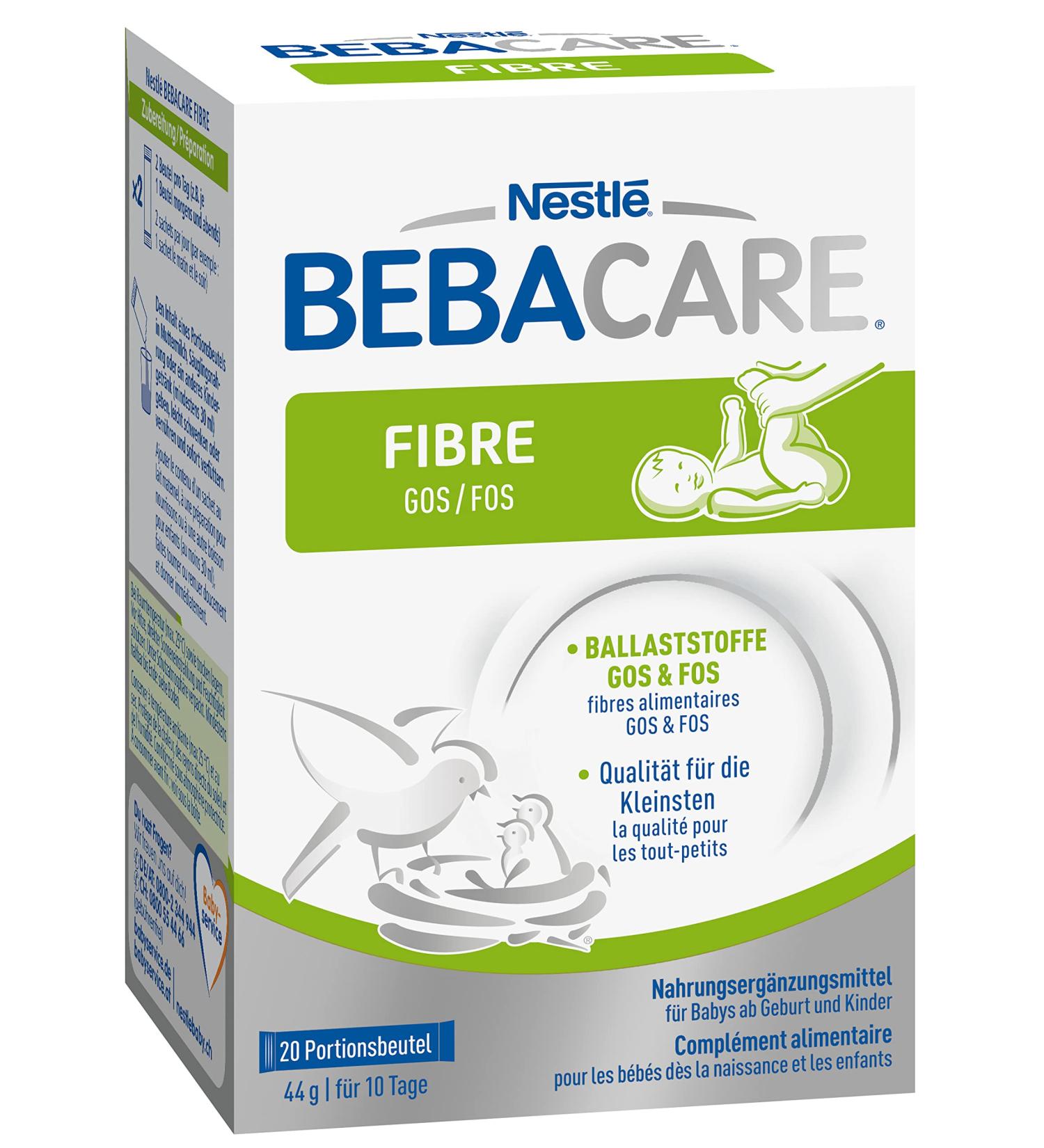 BEBACARE FIBRE: Premium Food Supplement for Infants | International Shipping Available | 1 Pack (20 Sachets x 2.2g) - Buy Online on SooperMarket.com