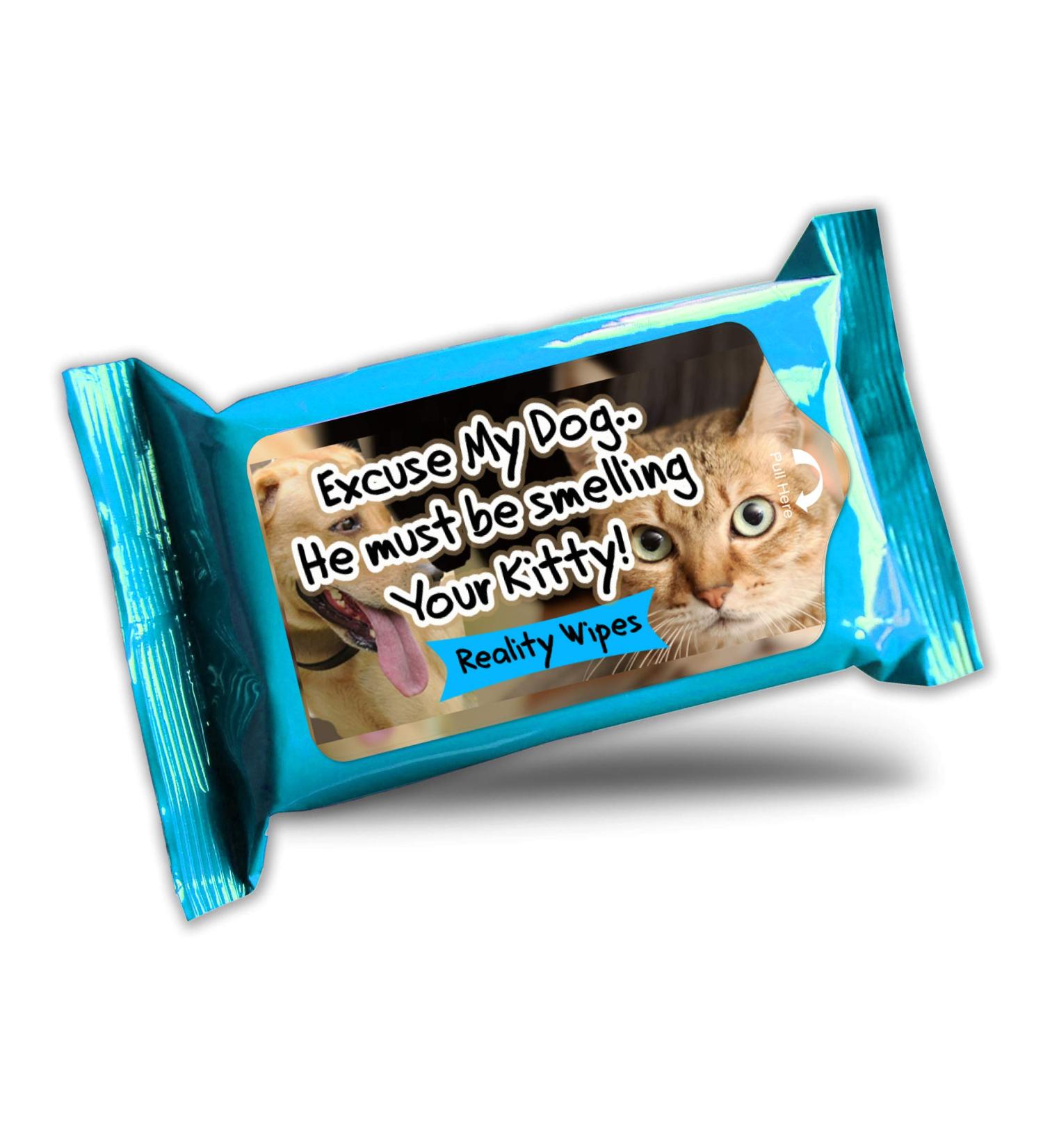 Buy Excuse My Dog Wipes | Funny Gag Gift for Dog & Cat Lovers | Travel Size | Made in America | Perfect Adult Stocking Stuffer - Buy Online on SooperMarket.com