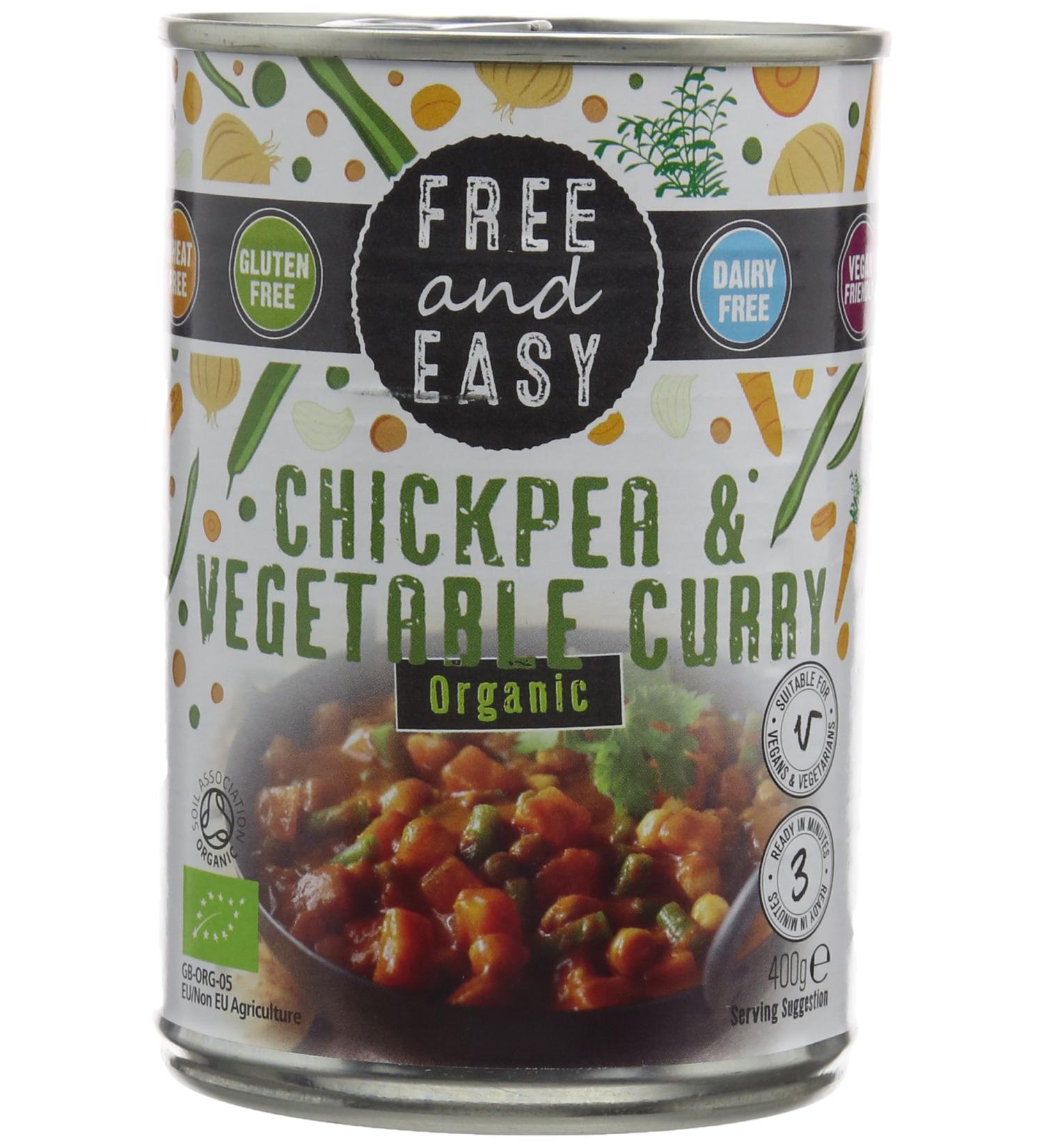 Organic Chickpea and Vegetable Curry 400g - Gluten-Free & Easy to Prepare - Buy Online on SooperMarket.com