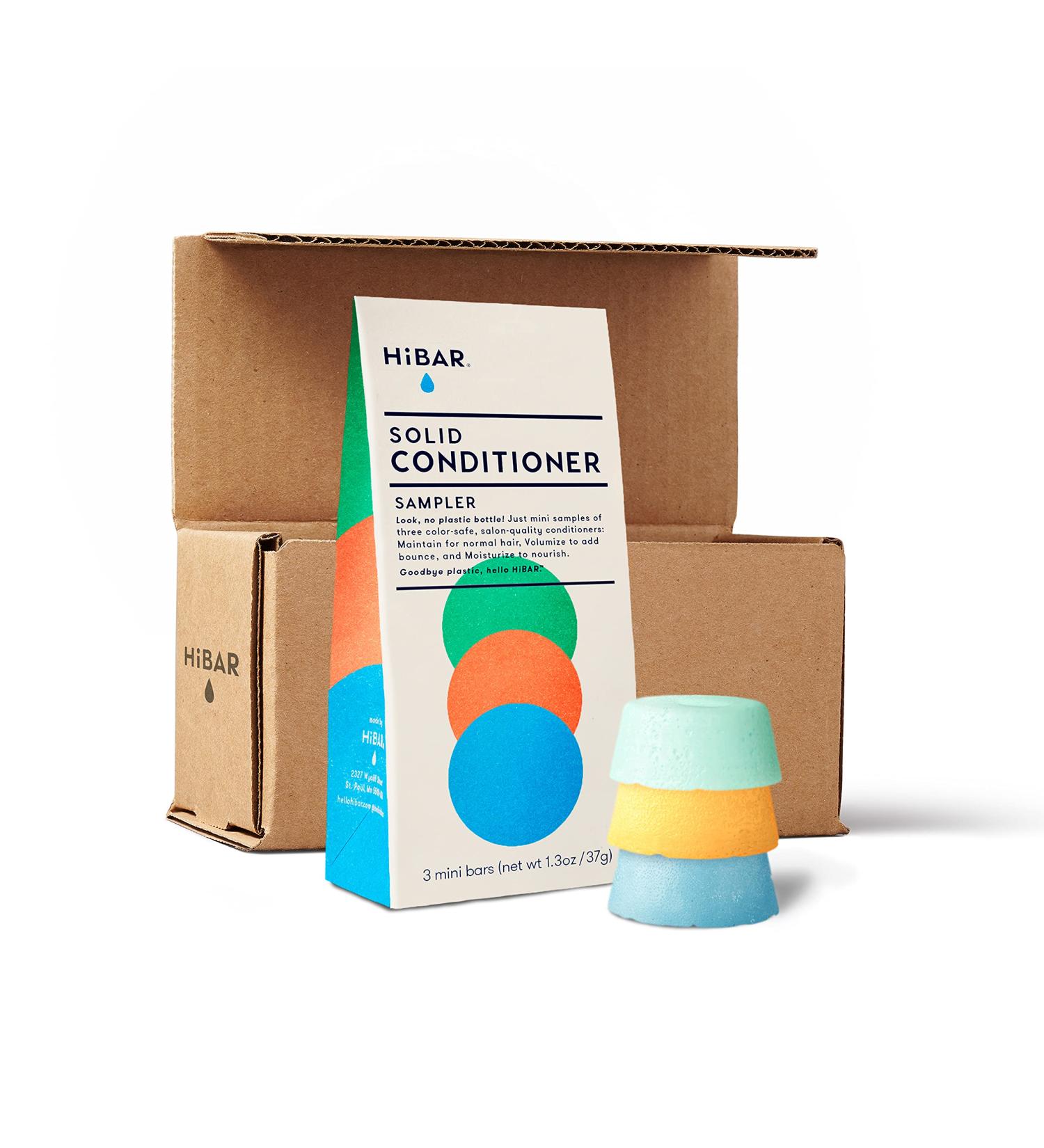 HIBAR Conditioner Bar Sample Set - All Natural Hair Care | Plastic Free | Eco Friendly Ingredients | Travel Size | Color Safe | Solid Sustainable Bars | Zero Waste - Buy Online on SooperMarket.com