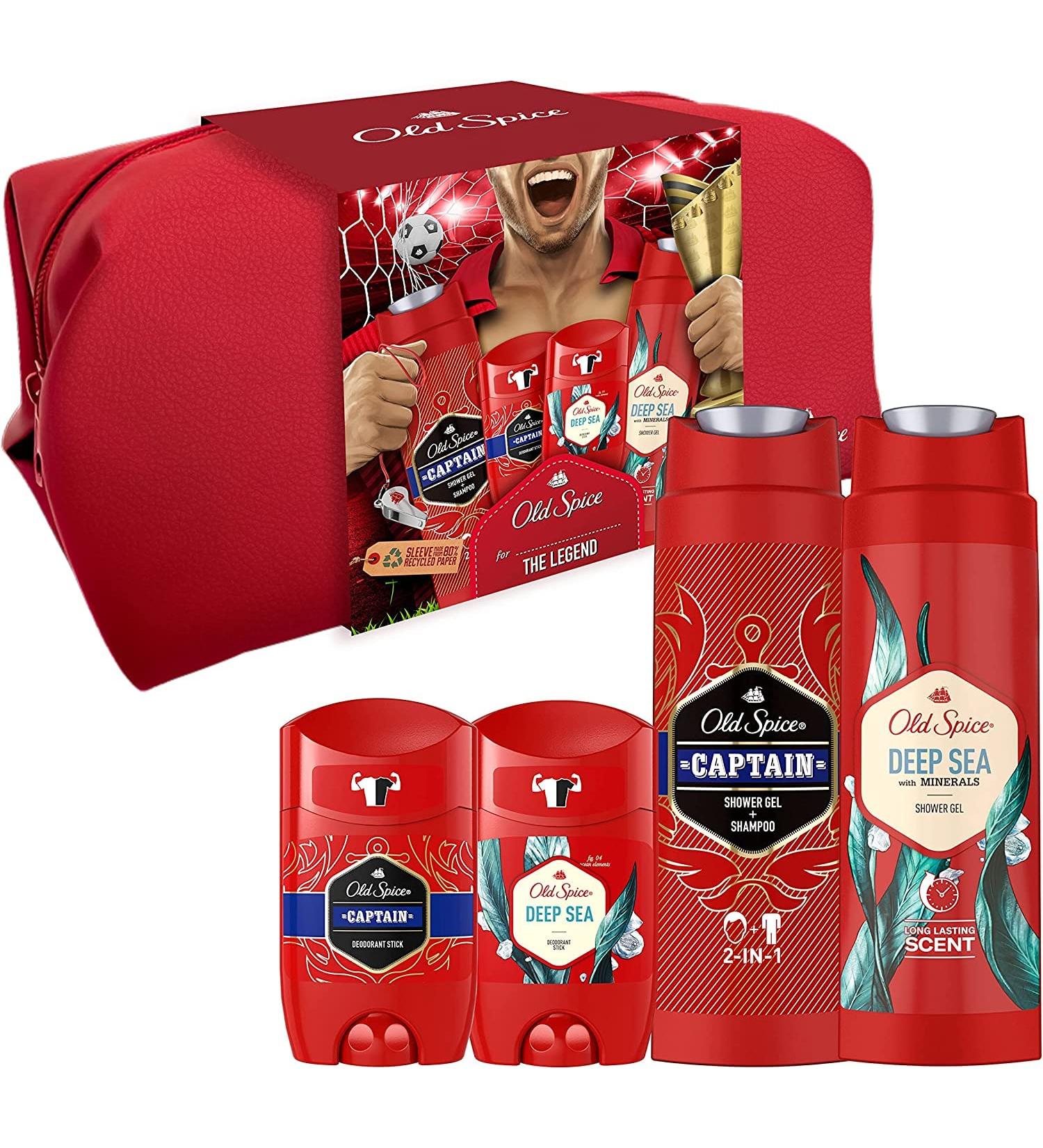Old Spice Footballer Gift Bag - Men's Deodorant Stick and Shower Gel Set for Him | Christmas Giftset for Dad and Teenage Boys with Free Wash Bag - Buy Online on SooperMarket.com