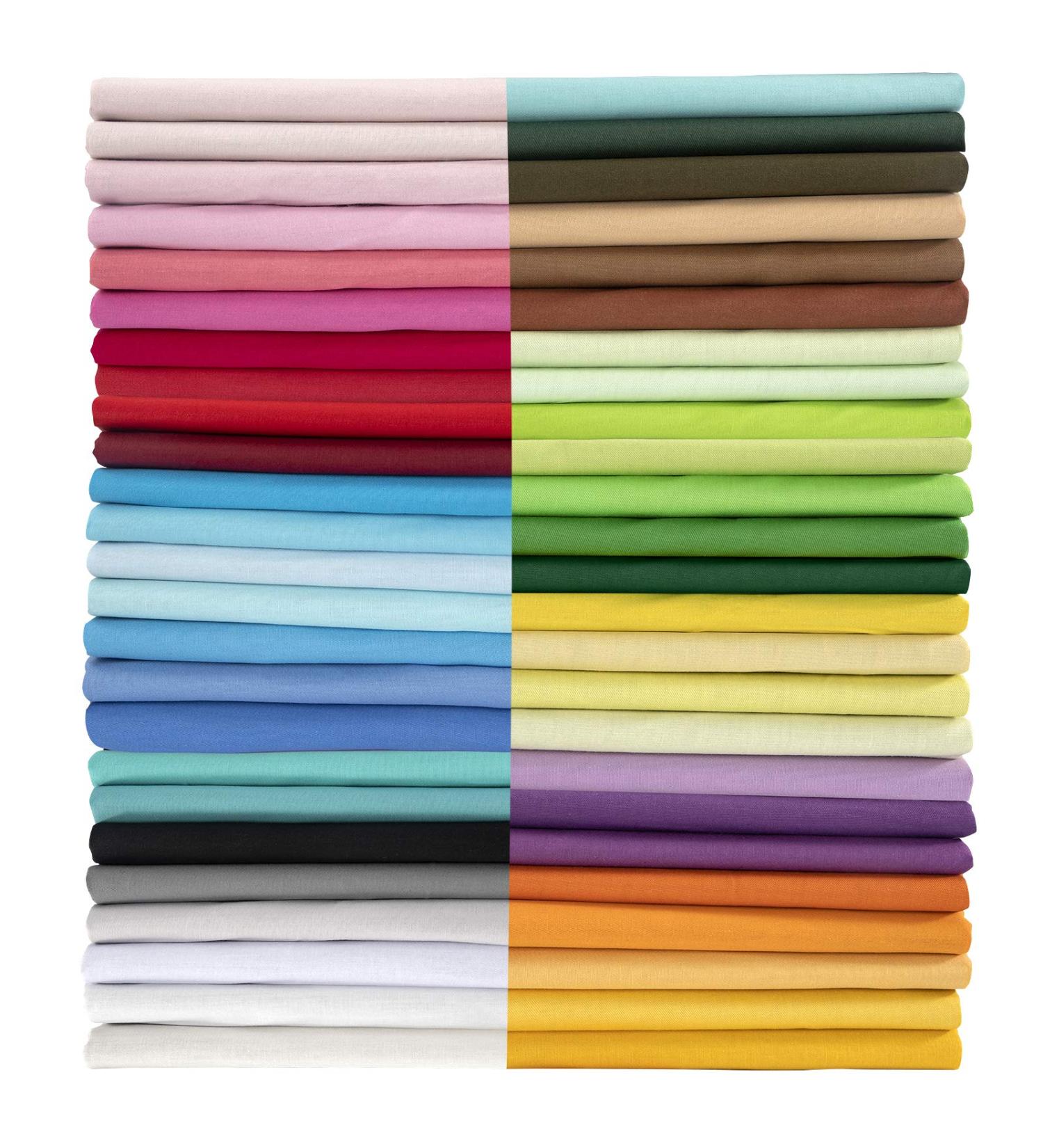 Aubliss 50pcs 9.84" x 9.84" (25cm x 25cm) Cotton Fabric Bundle PreCut Squares Fat Quarter for Patchwork Sewing DIY Craft Quilting Fabric (Bright Solid Colors) 50pcs-solid - Buy Online on SooperMarket.com