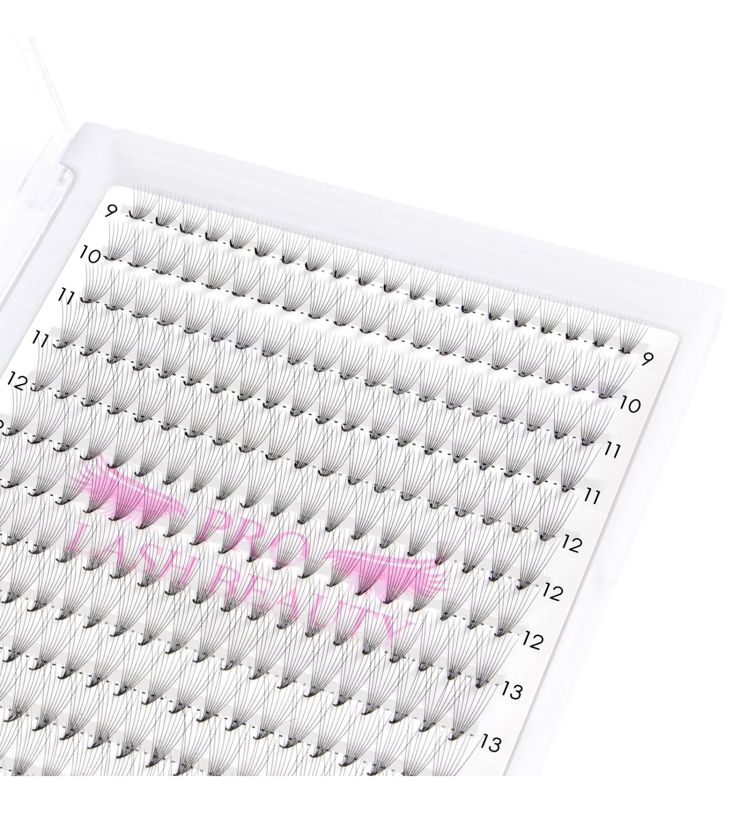 Premade Fans Eyelash Extensions 12D-C-0.07-9-16 Premade Volume Lash Extensions 320 Fans Pointed Base Fans 0.07 Premade Volume Fans C D Curl(12D-C-0.07 9-16mix) 9-16 mix 12D-C-0.07 - Buy Online on SooperMarket.com