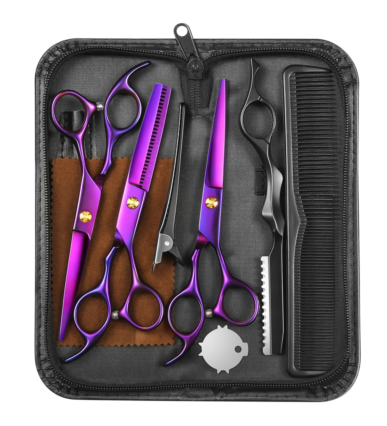 Wenshall Professional Hair Scissor for Hairdressers & Barbers - Stainless Steel Hair Cutting Shears (6.5 inch, Purple) - Buy Online on SooperMarket.com