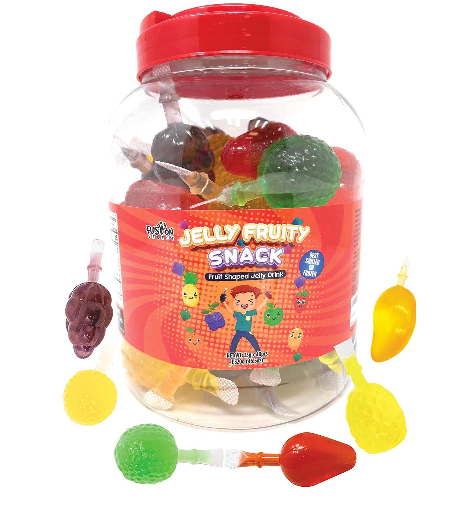 Fusion Select Fruit-Shaped Jelly Snacks - Assorted Flavors (Strawberry, Orange, Apple & More) - TikTok Challenge Hit! - Buy Online on SooperMarket.com