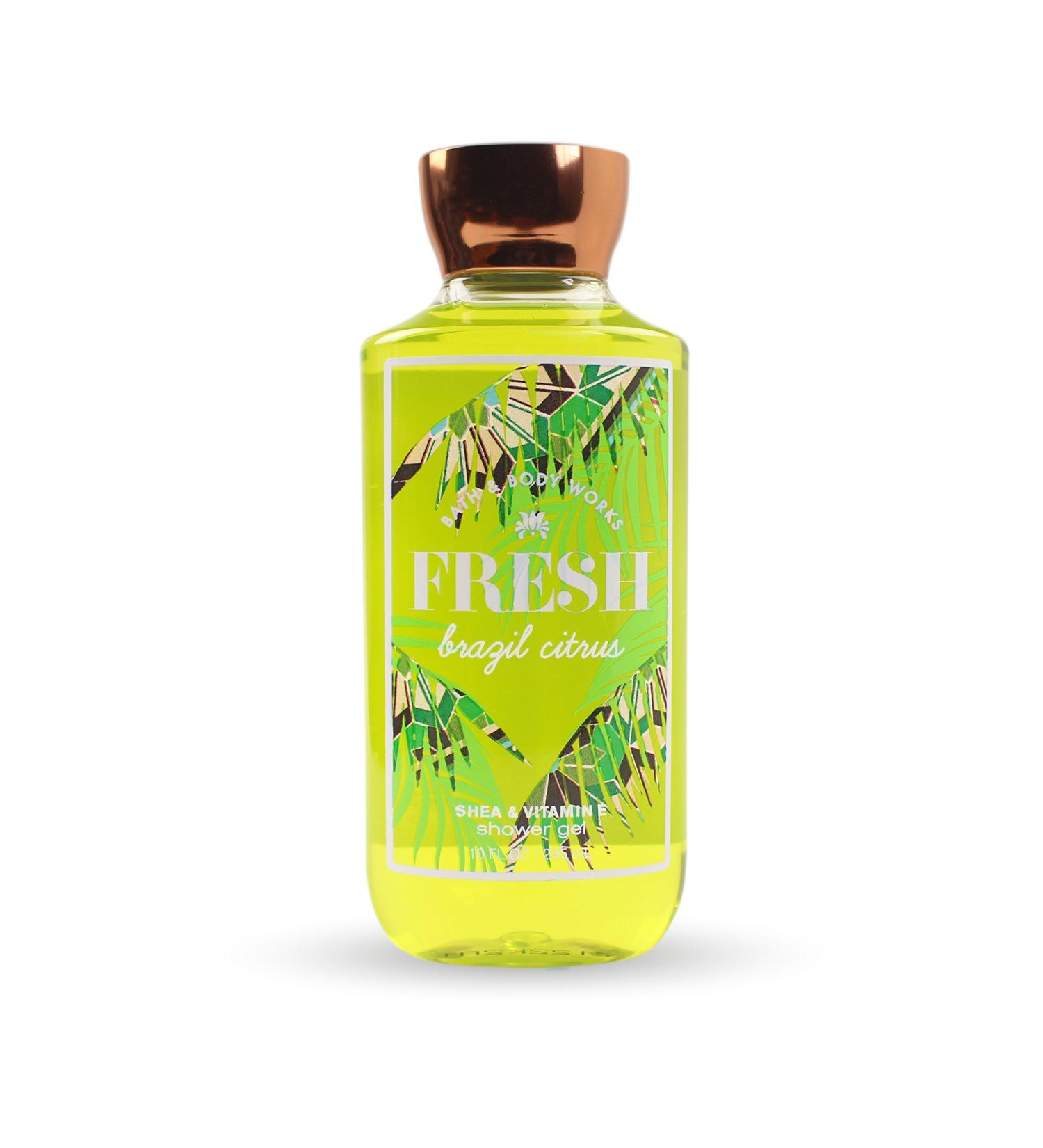 Bath and Body Works Fresh Brazil Citrus Shea and Vitamin E Shower Gel 10 Ounce 2017 Version