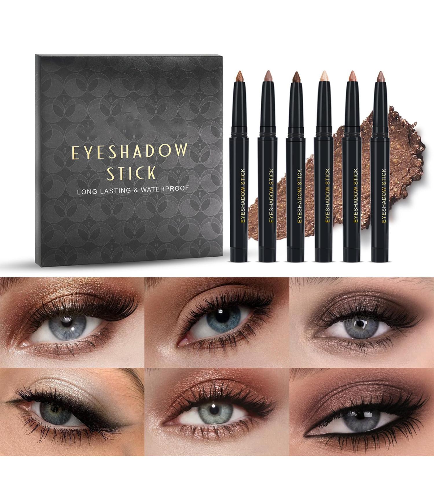 Eyeshadow Pen Collection 6 Colros Creamy Eyeshadow Sticks Long Wear Makeup Set For Women - Buy Online on SooperMarket.com