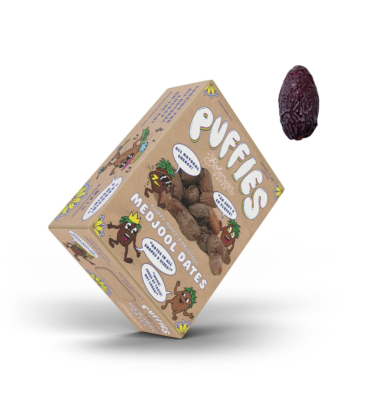 Puffies by Bohemian Dates | Whole Medjool Dates | Soft & Chewy Caramel Flavor | 2 lbs - Buy Online on SooperMarket.com