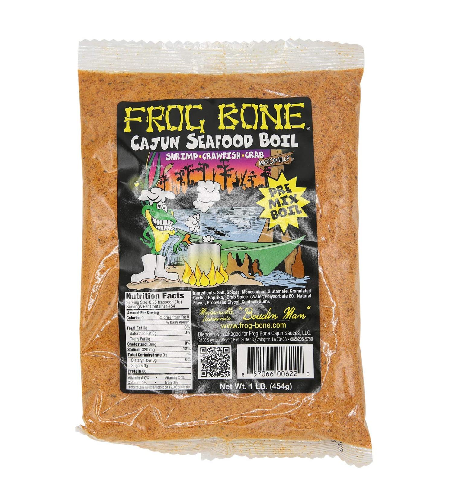 Frog Bone Cajun Seafood Boil 1 lb - Authentic Louisiana Flavor | Buy Online - Buy Online on SooperMarket.com