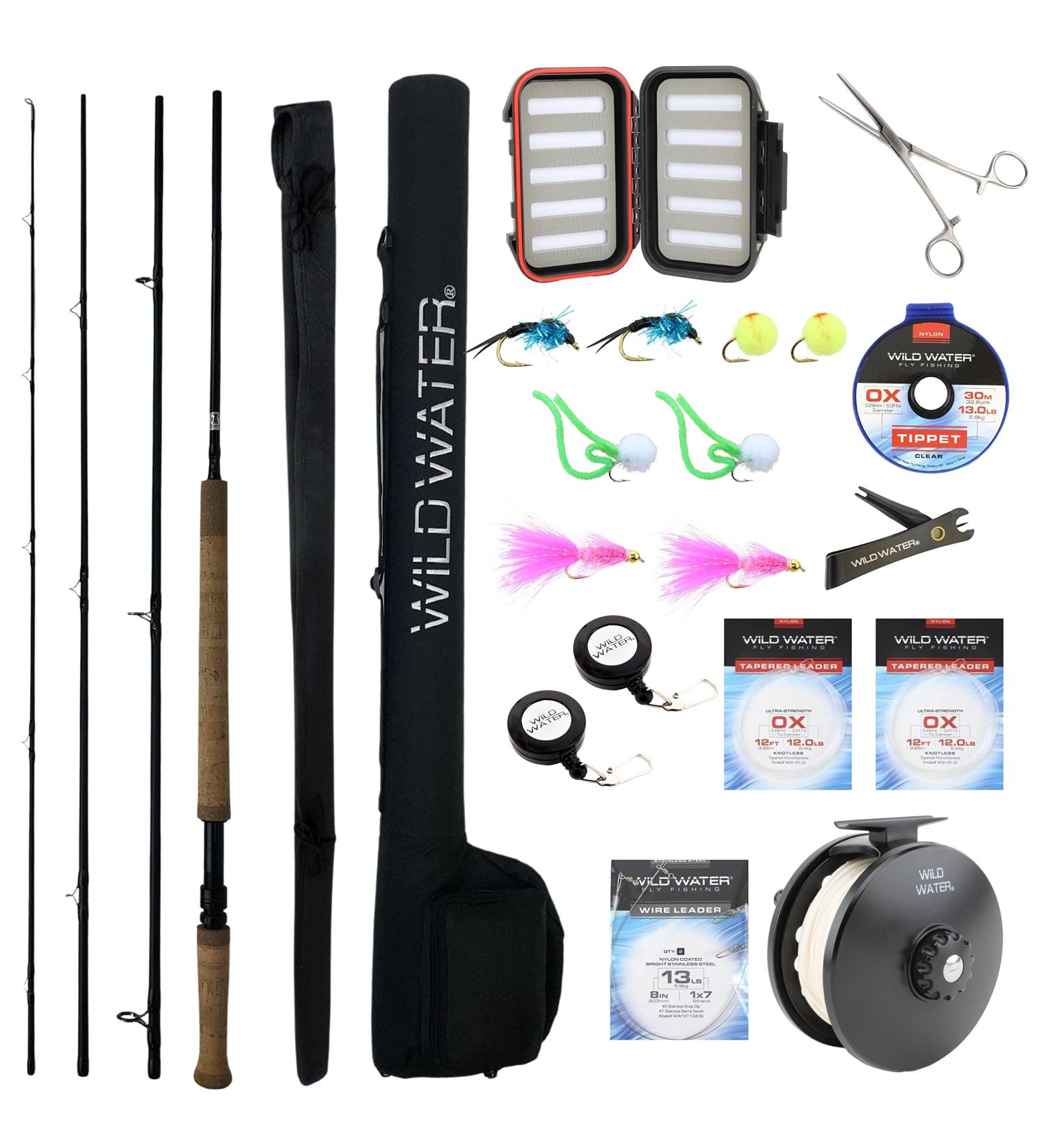 Wild Water Fly Fishing 11ft 4-Piece 7-Weight Switch Rod Combo for Steelhead - Buy Online on SooperMarket.com