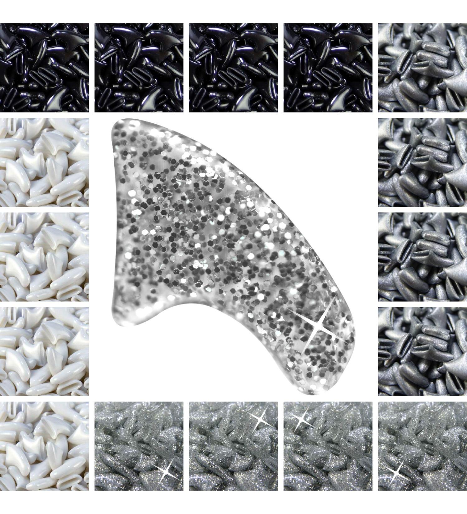 Zetpo 80 pcs Cat Claw Covers | Nail Caps with Adhesives & Applicators | S Black/Silver/Glitter/White - Buy Online on SooperMarket.com