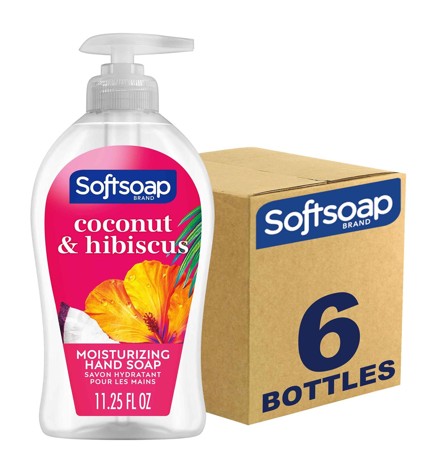 Softsoap Coconut & Hibiscus Hydrating Hand Soap 6-Pack 11.25 Fl Oz - Buy Online on SooperMarket.com