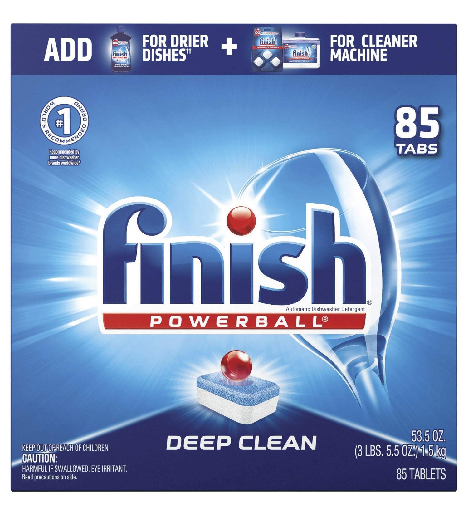 Finish All in 1 Powerball Dishwasher Detergent - 85ct Dish Tabs, Fresh Scent - 85 Count - Buy Online on SooperMarket.com