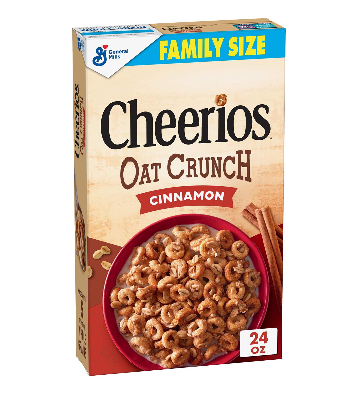 Cheerios Cinnamon Oat Crunch Breakfast Cereal 24 oz - Delicious and Nutritious | 1.5 lb Pack - Buy Online on SooperMarket.com