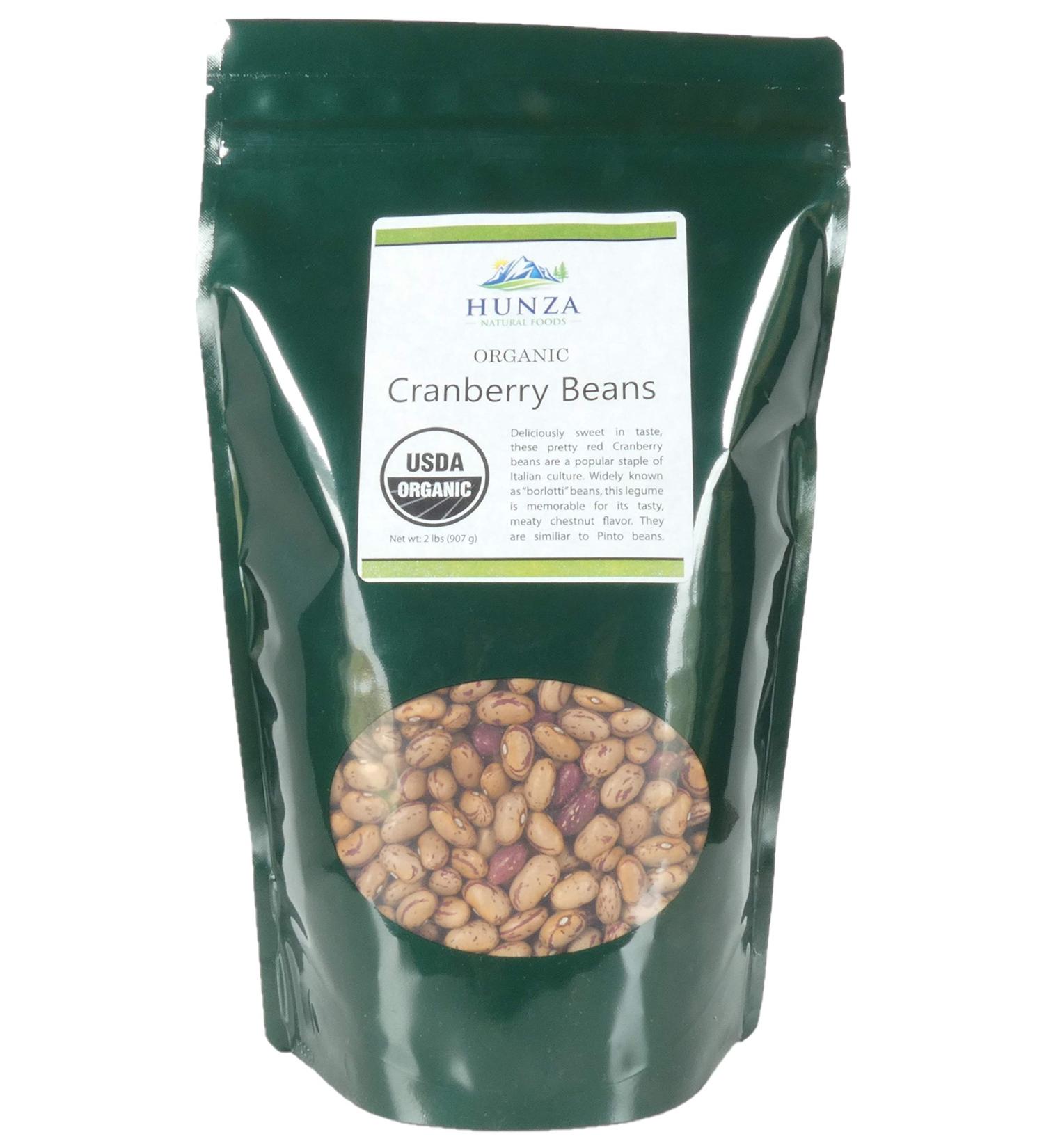 Hunza Organic Cranberry Beans - 2 lbs | Premium Quality, Pack of 1 - Buy Online on SooperMarket.com