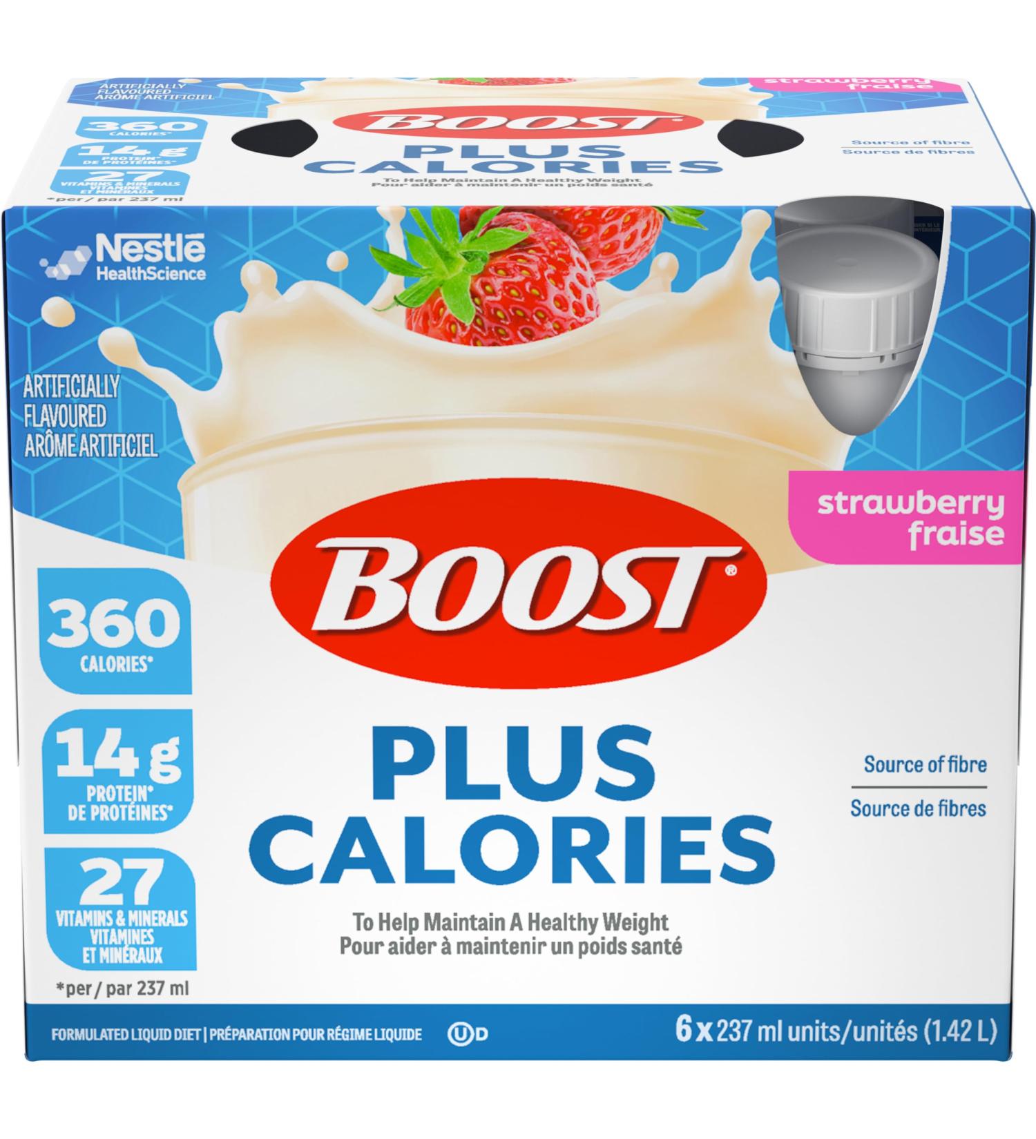 BOOST PLUS Complete Nutrition Drink Strawberry 6x237ml Bottles Case Pack of 4 Packaging May Vary - Buy Online on SooperMarket.com