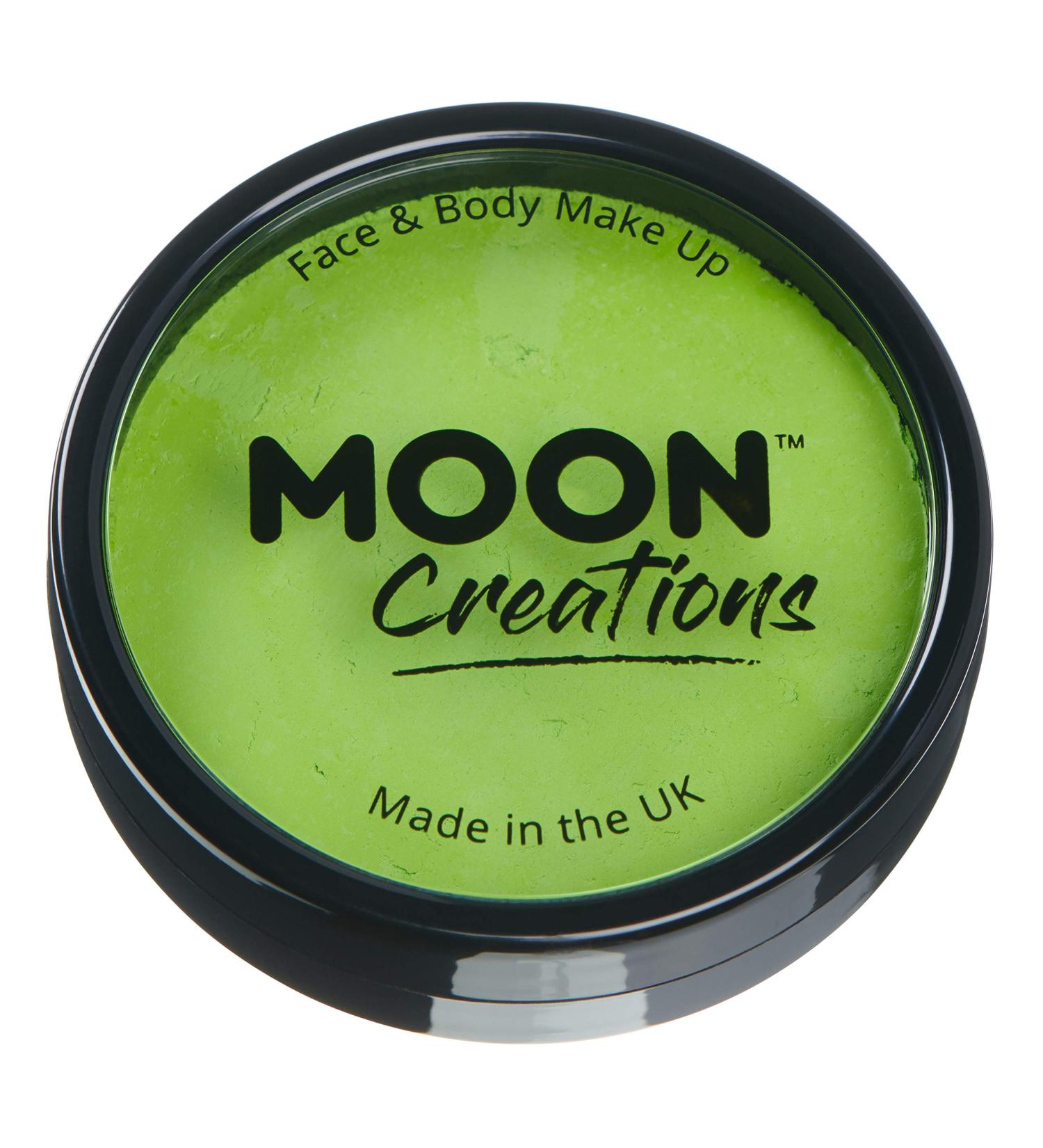 Moon Creations Pro Face & Body Makeup - Light Green 36g | Professional Face Paint for Kids & Adults | Ideal for Festivals & Halloween - Buy Online on SooperMarket.com