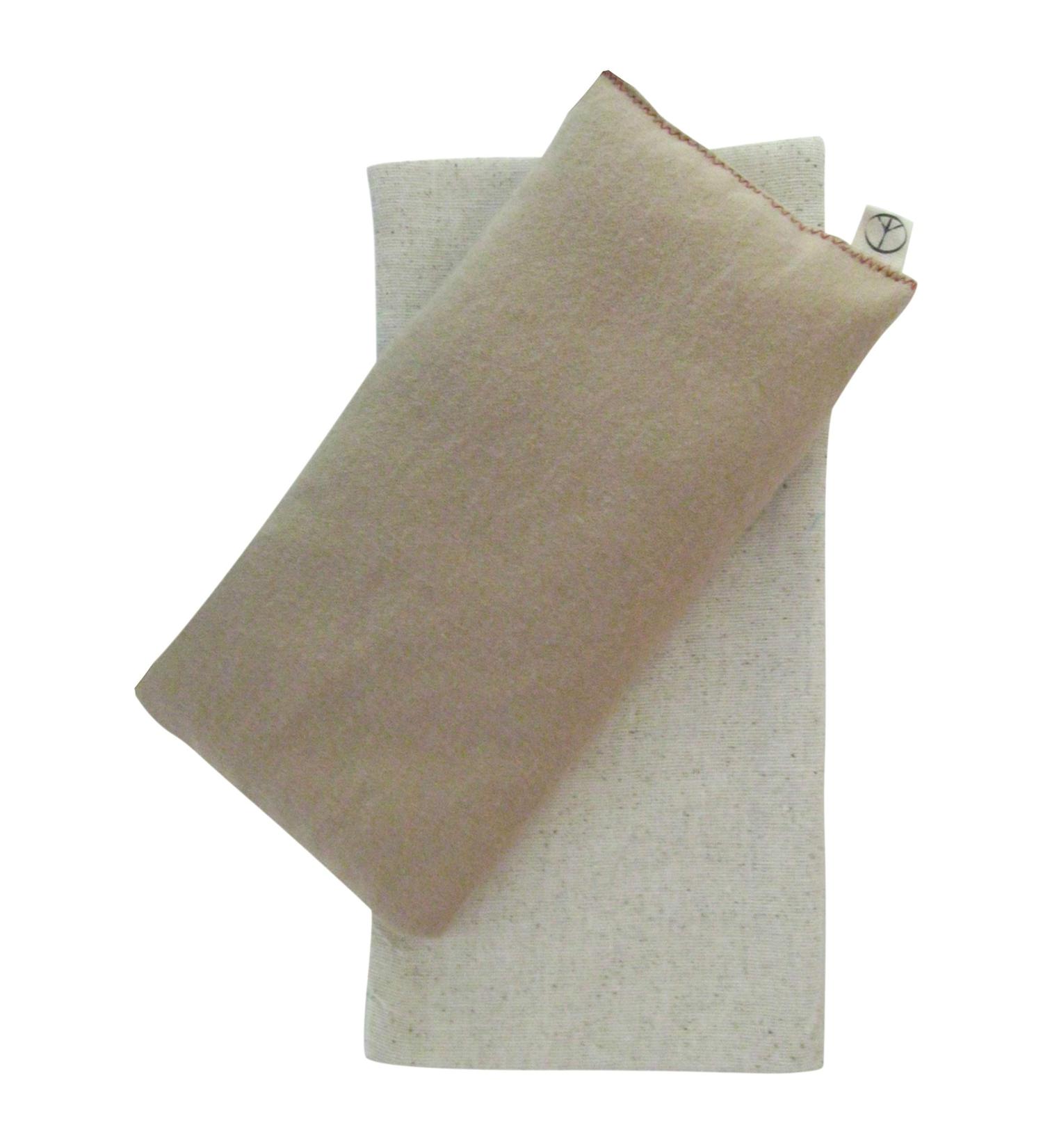 Peacegoods Eye Pillow Gift Set | 4 x 8.5 | Unscented Flax | Washable Cover | Soft Cotton Flannel | Soothing & Relaxing | Beige Tan Color - Buy Online on SooperMarket.com