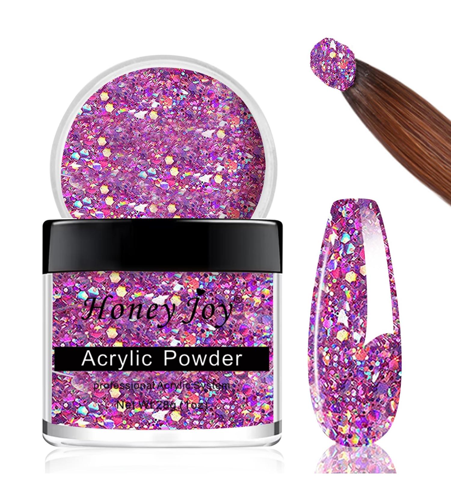28g Pink Glitter Acrylic Nail Powder for French Manicure - HJ-NAP017-No.43 - Buy Online on SooperMarket.com