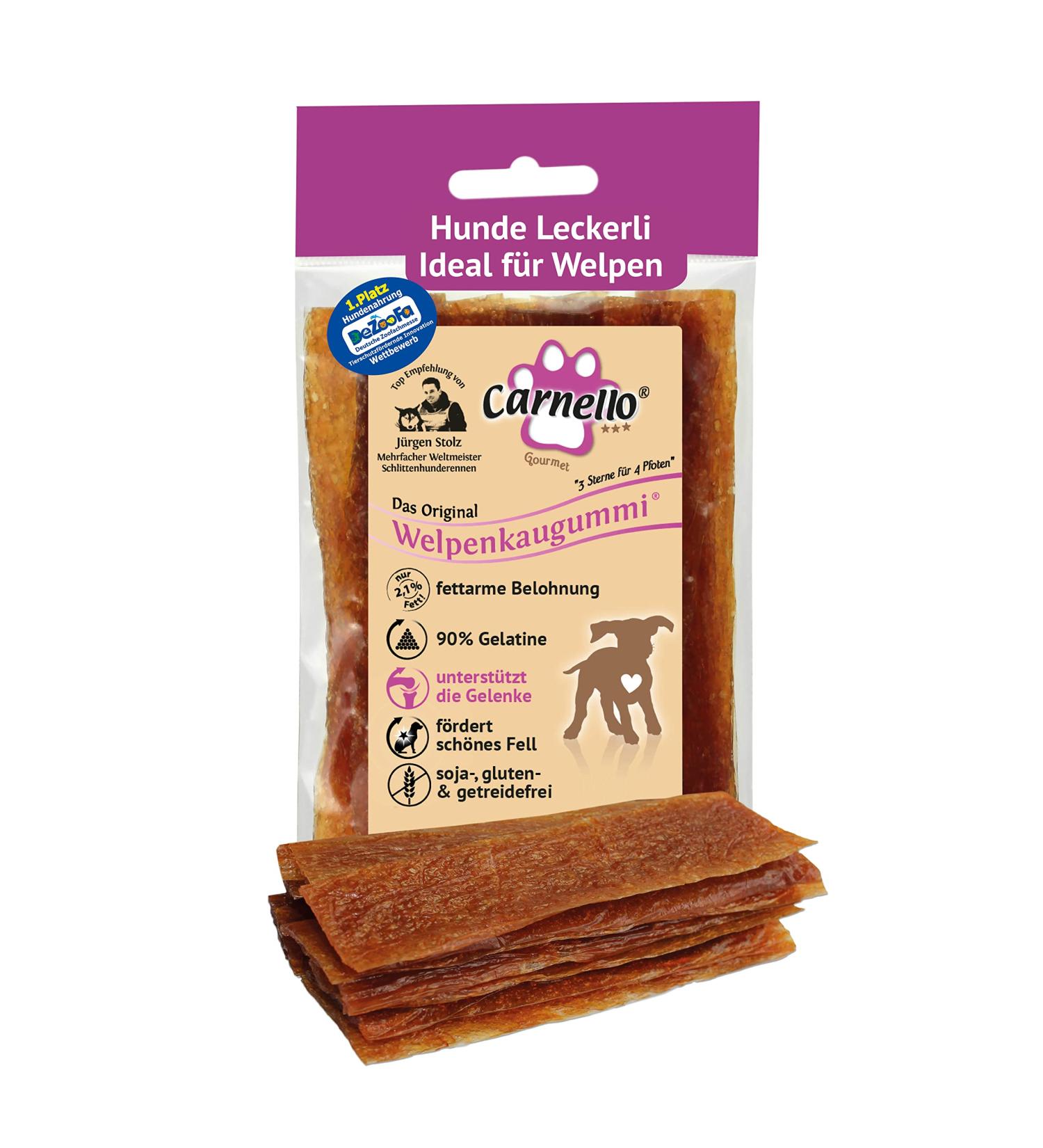 Carnello Puppy Treats - Grain-Free Chewing Bones for Dogs - Chicken Flavor 60g (1 Pack) - Healthy Dog Chews - Buy Online on SooperMarket.com
