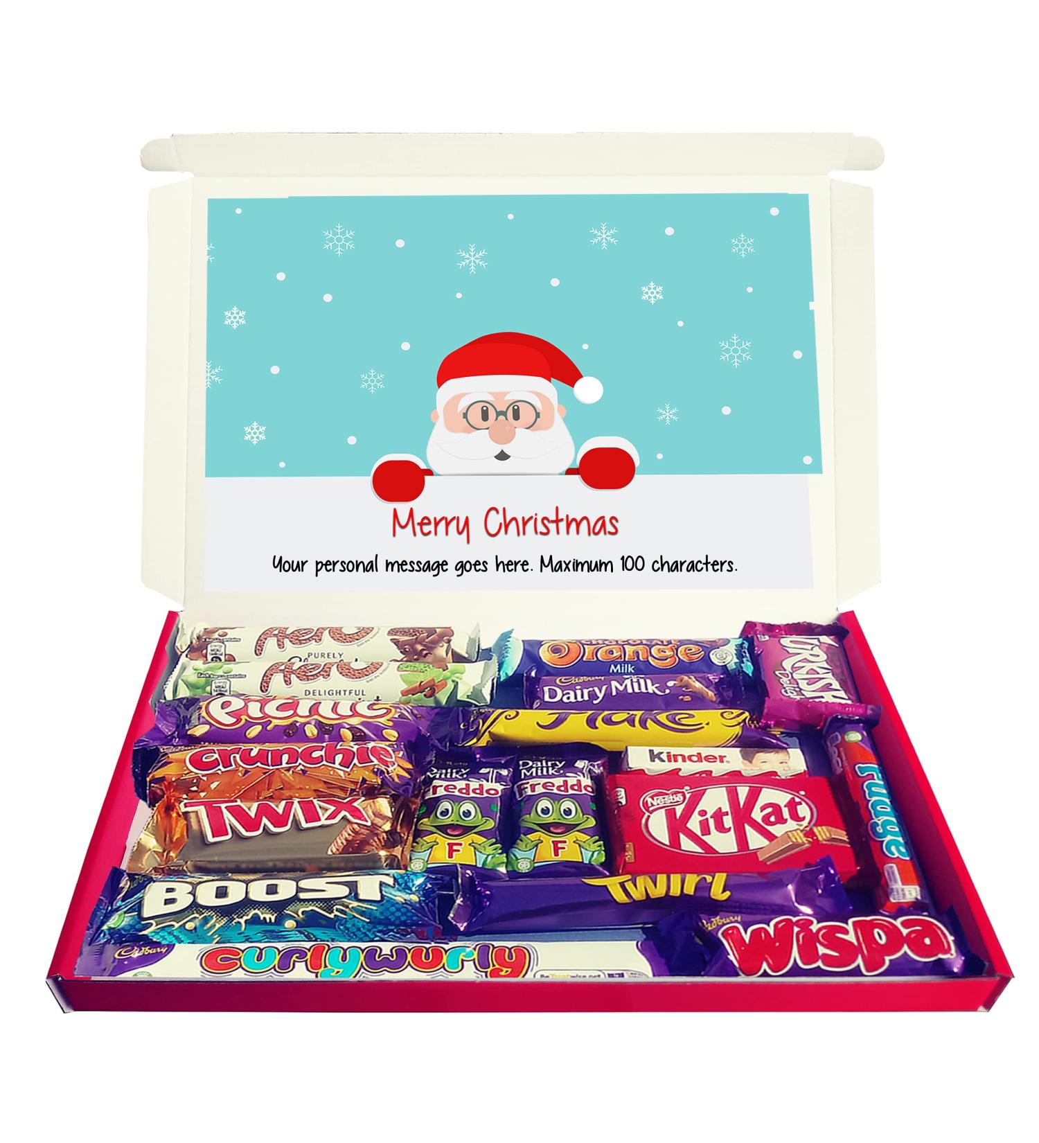 Personalised PEEKING SANTA Christmas Chocolate Selection Box Gift Hamper - Buy Online on SooperMarket.com