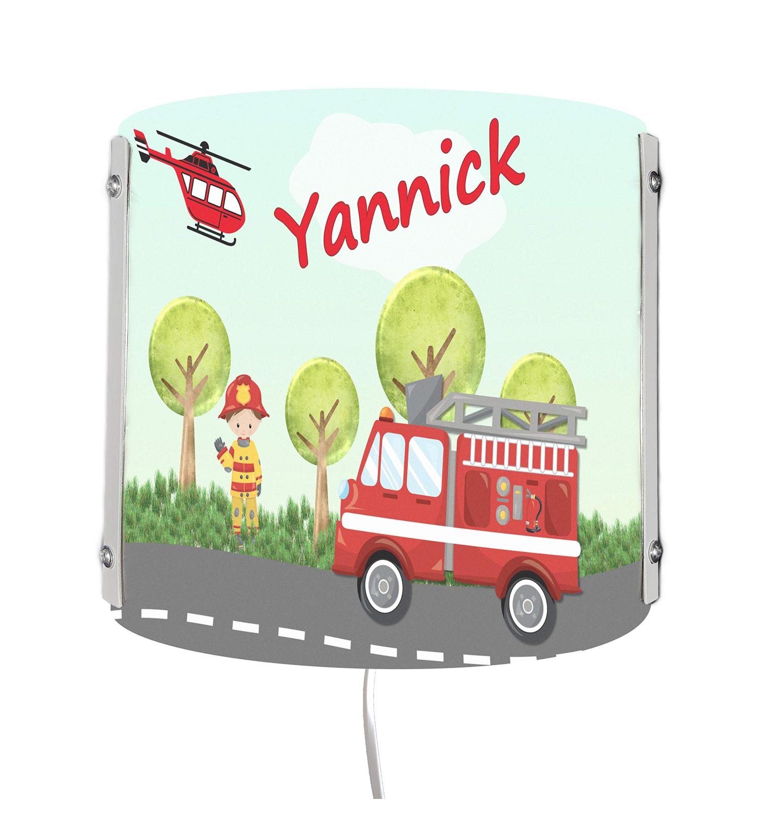 Creadesign WA-1009 Fire Brigade Children's Wall Lamp - Personalized Night Light E14 (22 x 22.5 x 8.5 cm) - Perfect for Kids' Room decor - Buy Online on SooperMarket.com