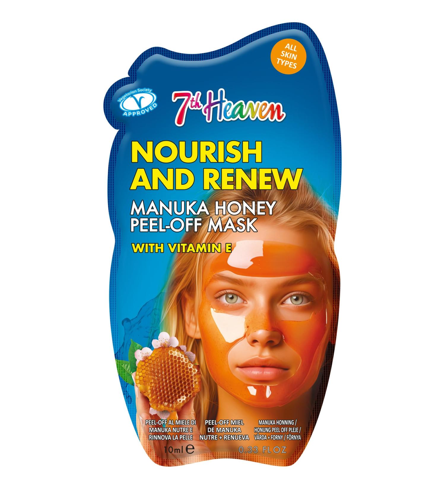 7th Heaven Manuka Honey Peel Off Face Mask with Vitamin E - Nourish and Renew - All Skin Types - Buy Online on SooperMarket.com