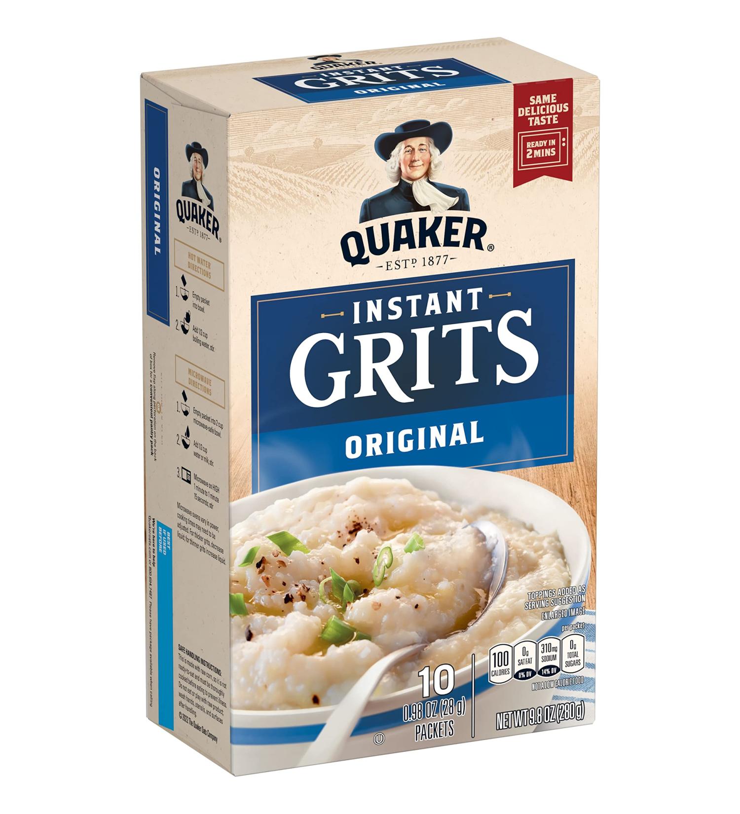 Quaker Instant Grits  Original  0.98oz Packets (10 Pack) - Buy Online on SooperMarket.com