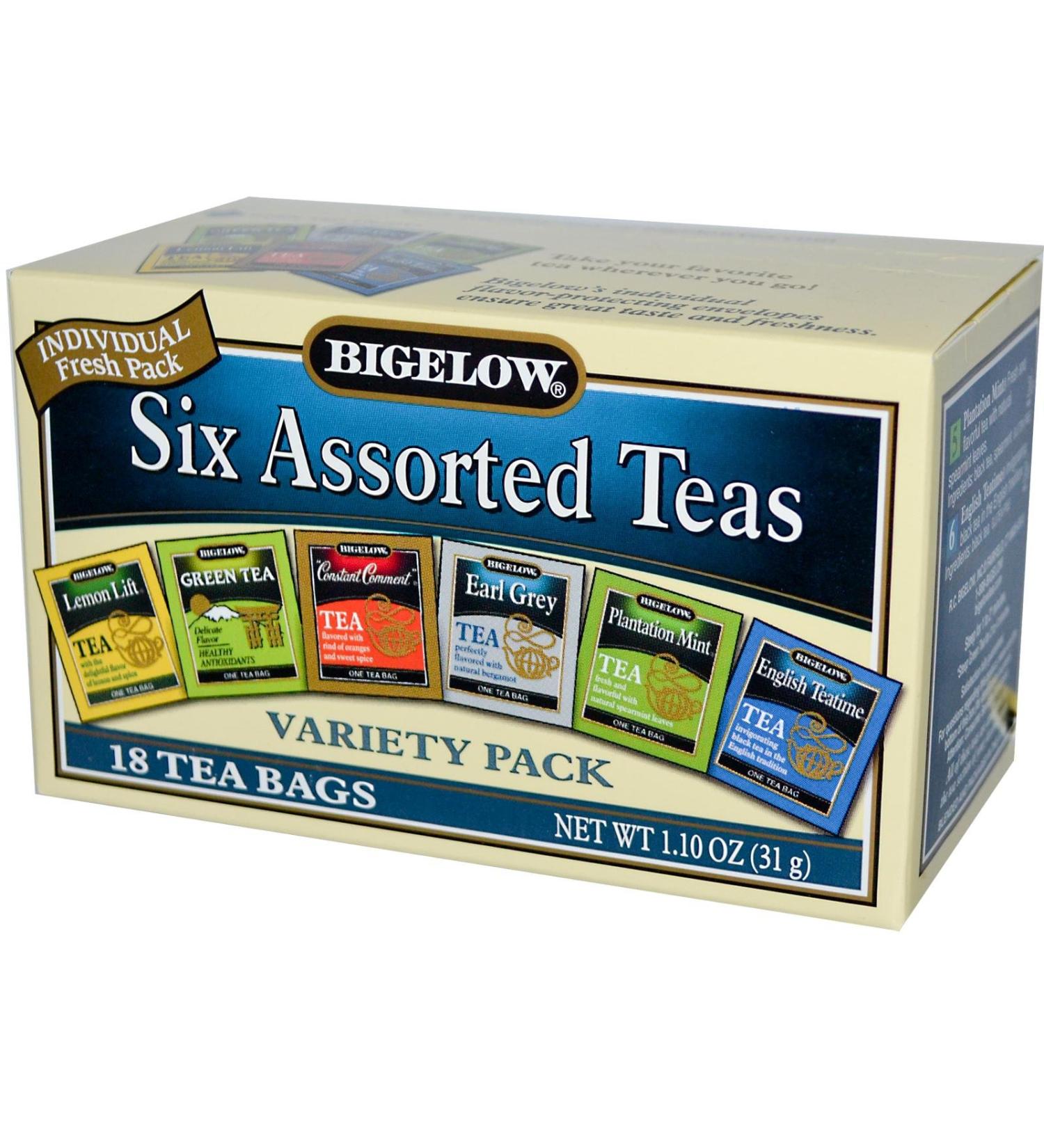 Six Assorted Tea Variety Pack - 18 Bags | Premium Flavor Selection - Buy Online on SooperMarket.com