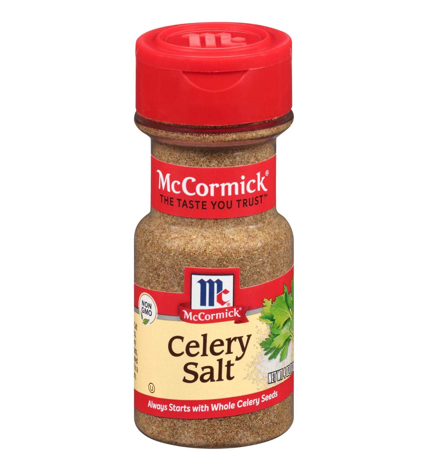 McCormick Celery Salt 4 oz - Premium Seasoning Blend for Savory Dishes - Buy Online on SooperMarket.com