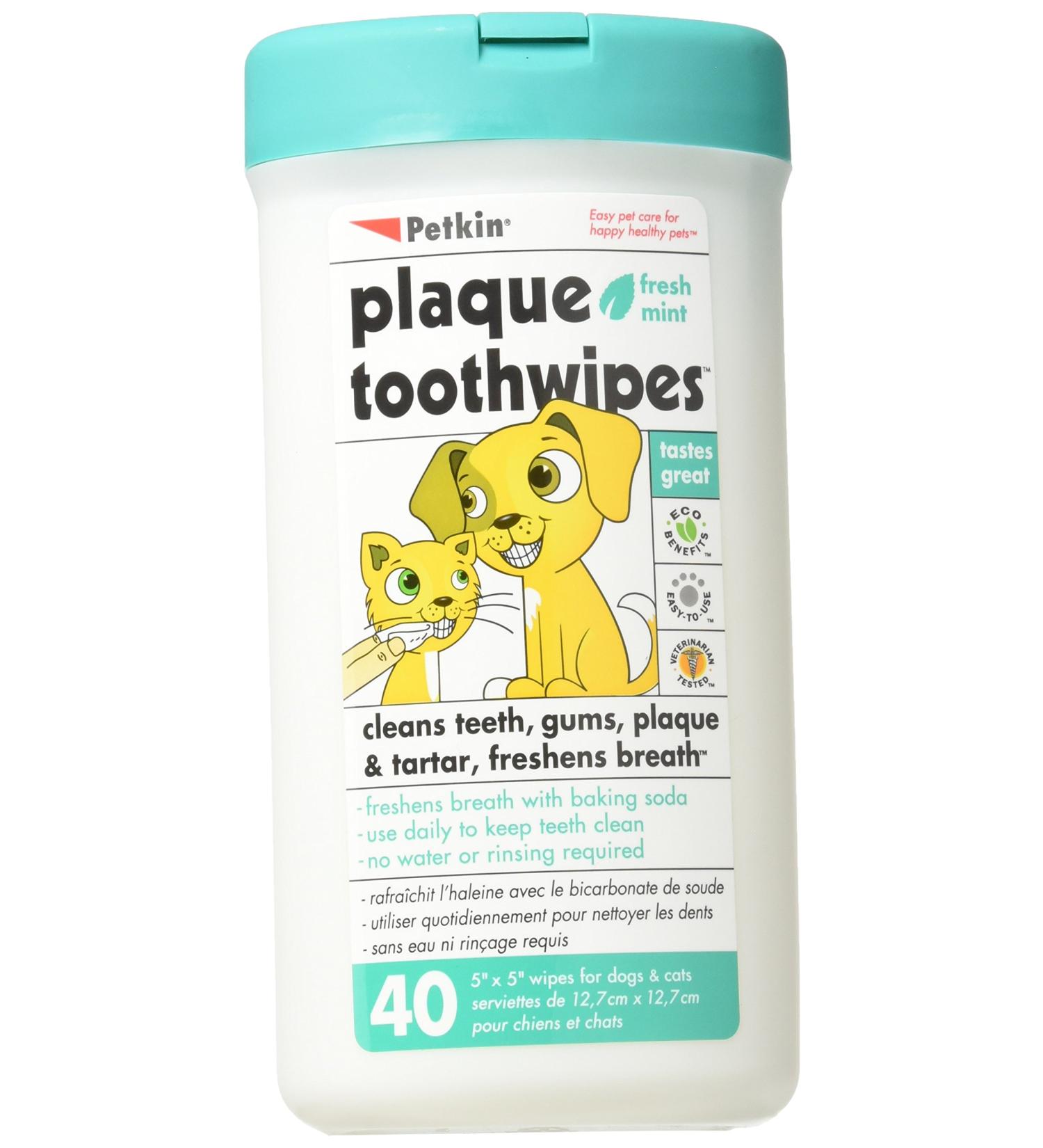 Petkin Toothwipes Dogs/Ca Size 40ct Toothwipes Dogs/Cats 40ct - Buy Online on SooperMarket.com