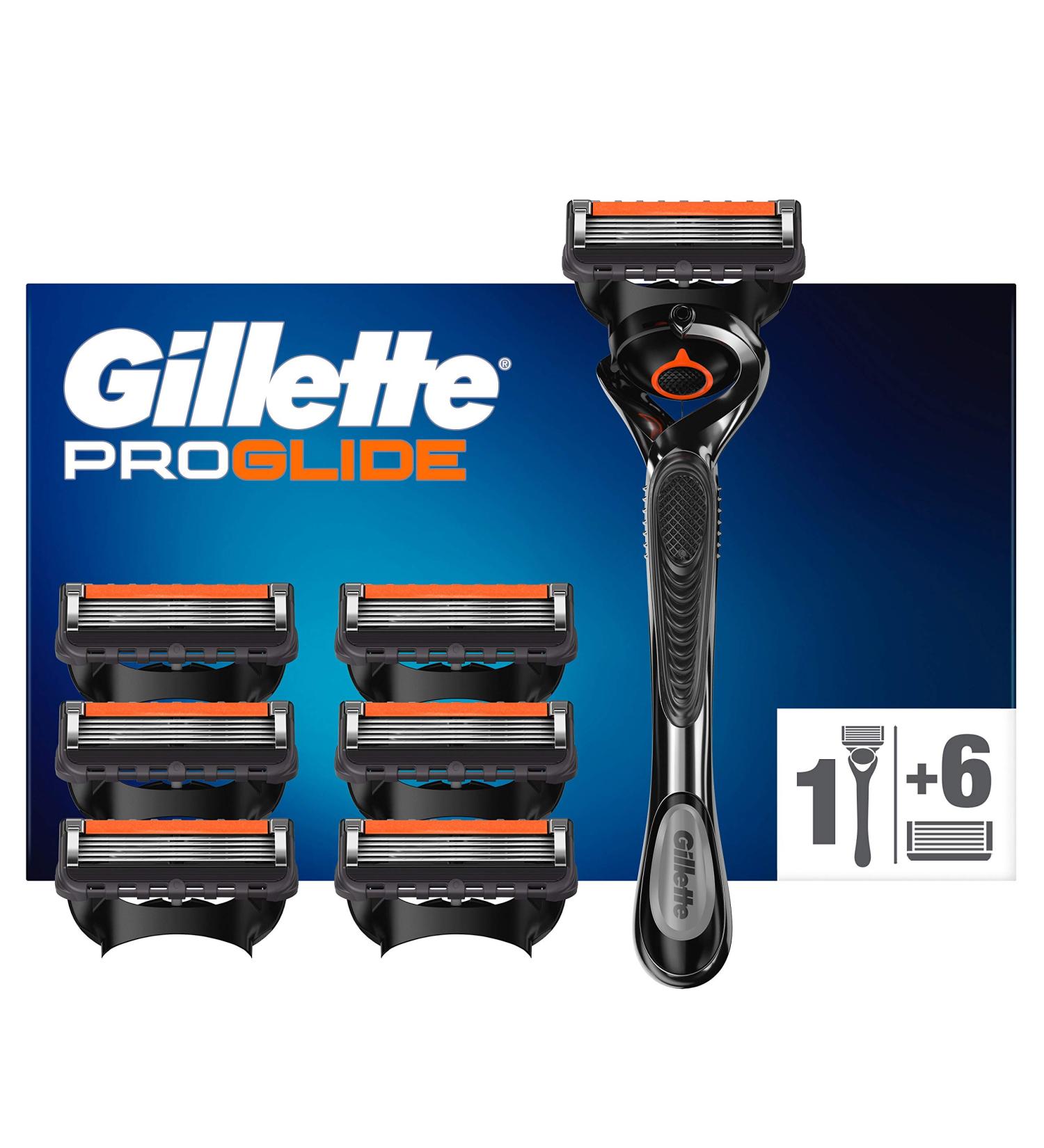 Gillette ProGlide Wet Razor for Men | 5-Blade Razor + 7 Replacement Blades | Perfect Gift for Him - Buy Online on SooperMarket.com