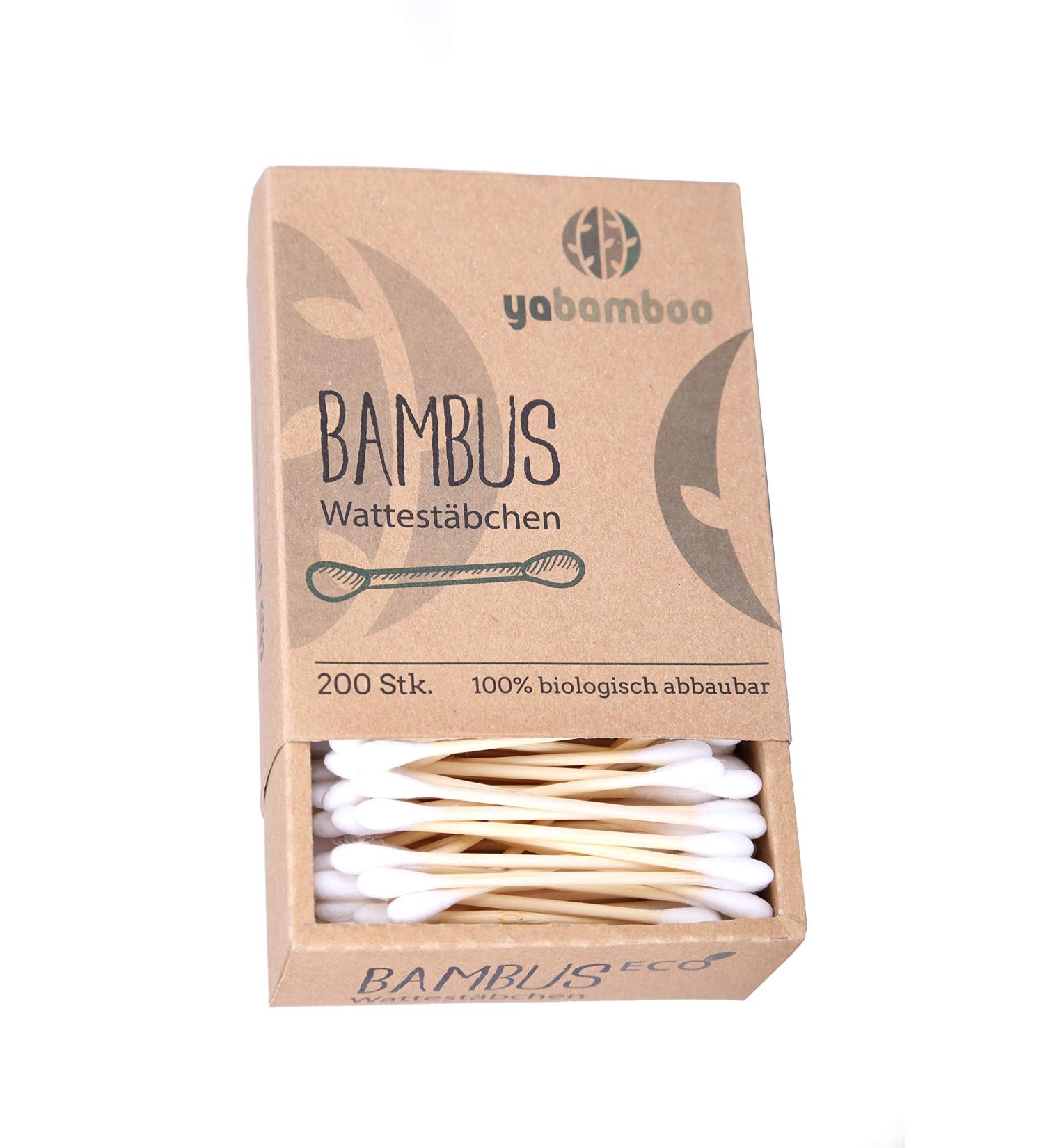 Yabamboo Bamboo Cotton Swabs - 800 Pack (4x200) | 100% Biodegradable Sustainable & Vegan | Plastic-Free & Compostable - Buy Online on SooperMarket.com