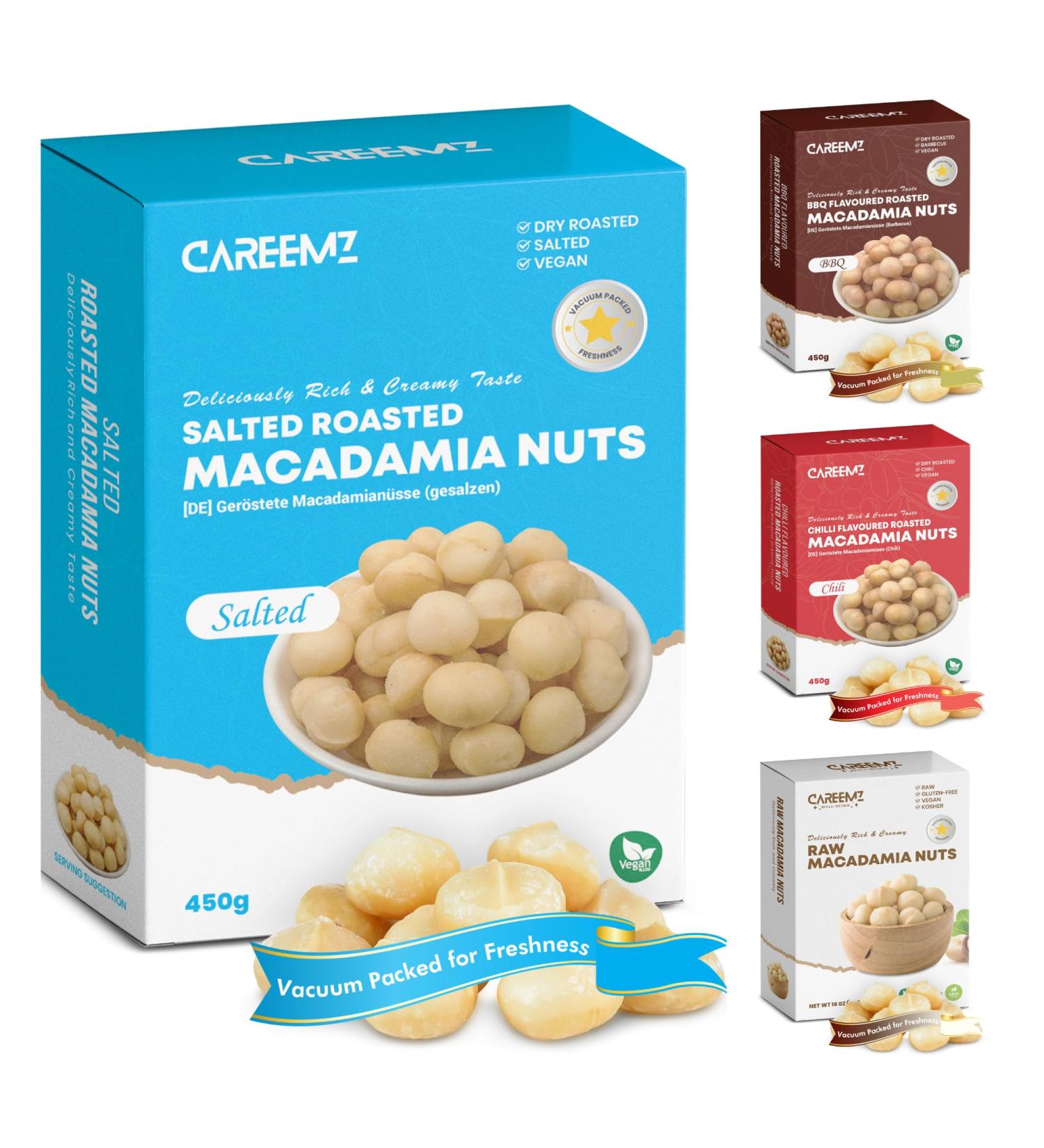 Careemz Salted Roasted Macadamia Nuts - Malawi's Finest Gourmet Snack (450g) - Buy Online on SooperMarket.com