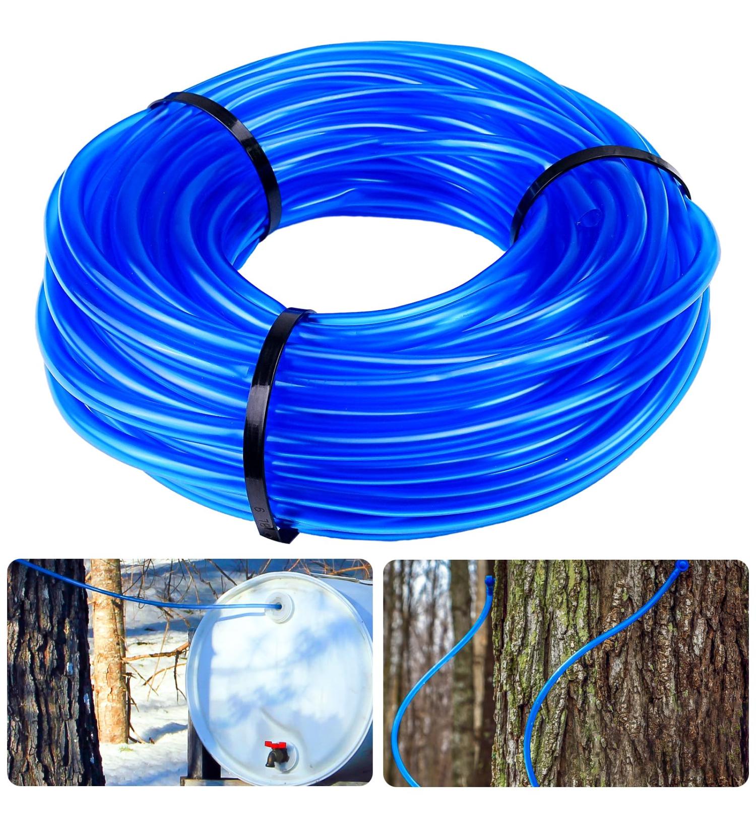 HolyMaji 100FT Maple Syrup Tubing Drop Lines Extractors Food Grade Maple Syrup Tapping Vacuum Tube Tree Sap Collection Hose Supplies for Organic Maple Syrup 100' - Buy Online on SooperMarket.com